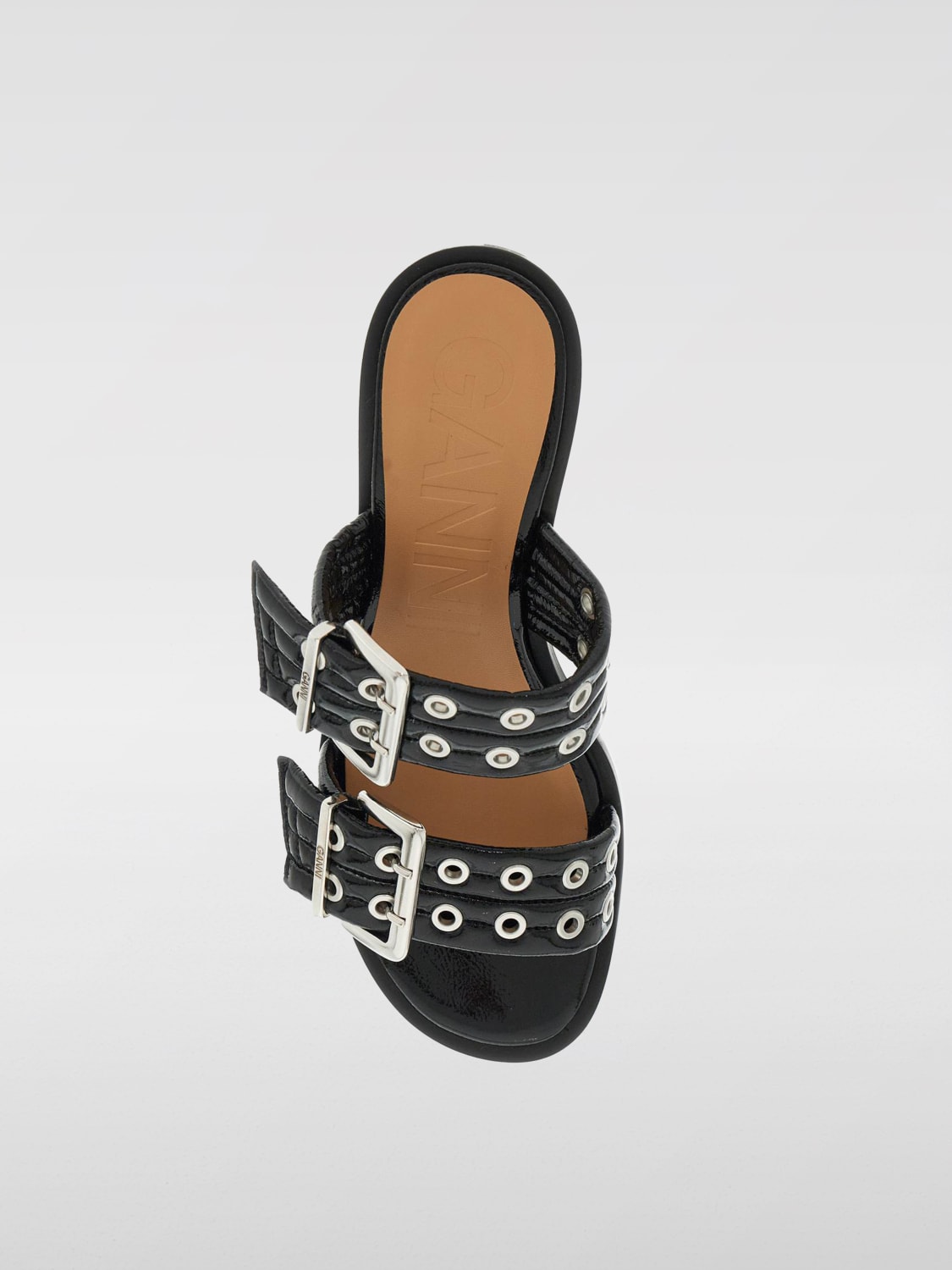 GANNI HEELED SANDALS: Shoes woman Ganni, Black - Img 4