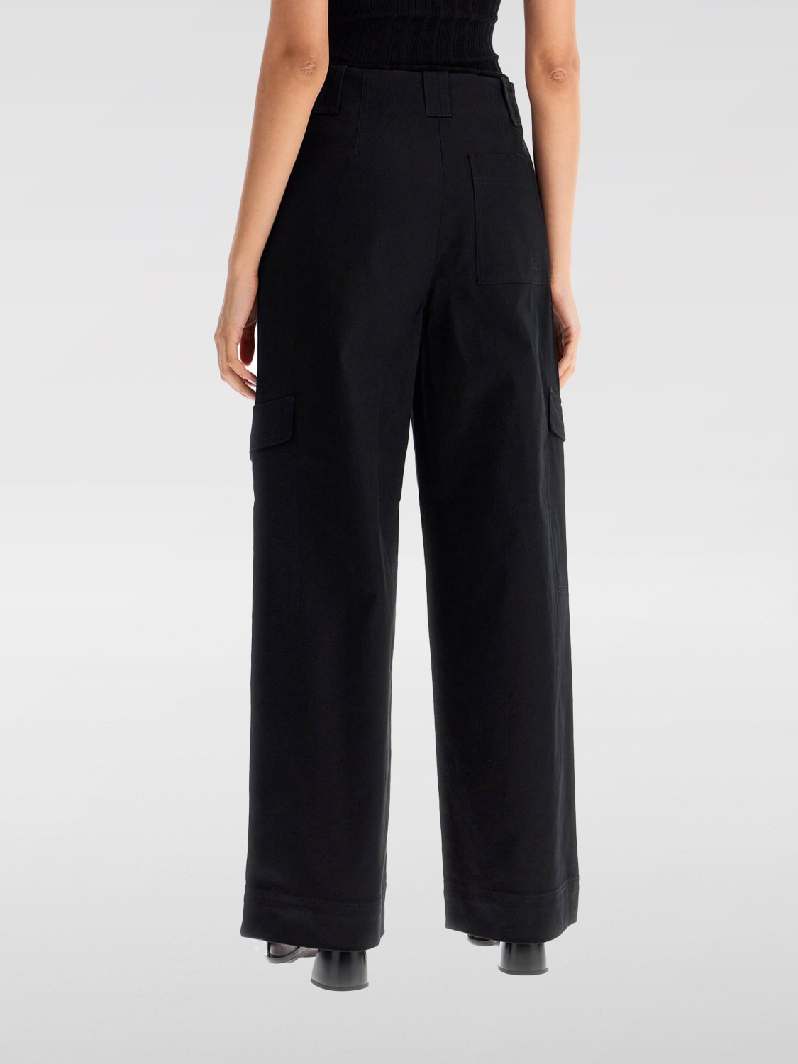 GANNI PANTS: Pants woman Ganni, Black - Img 2