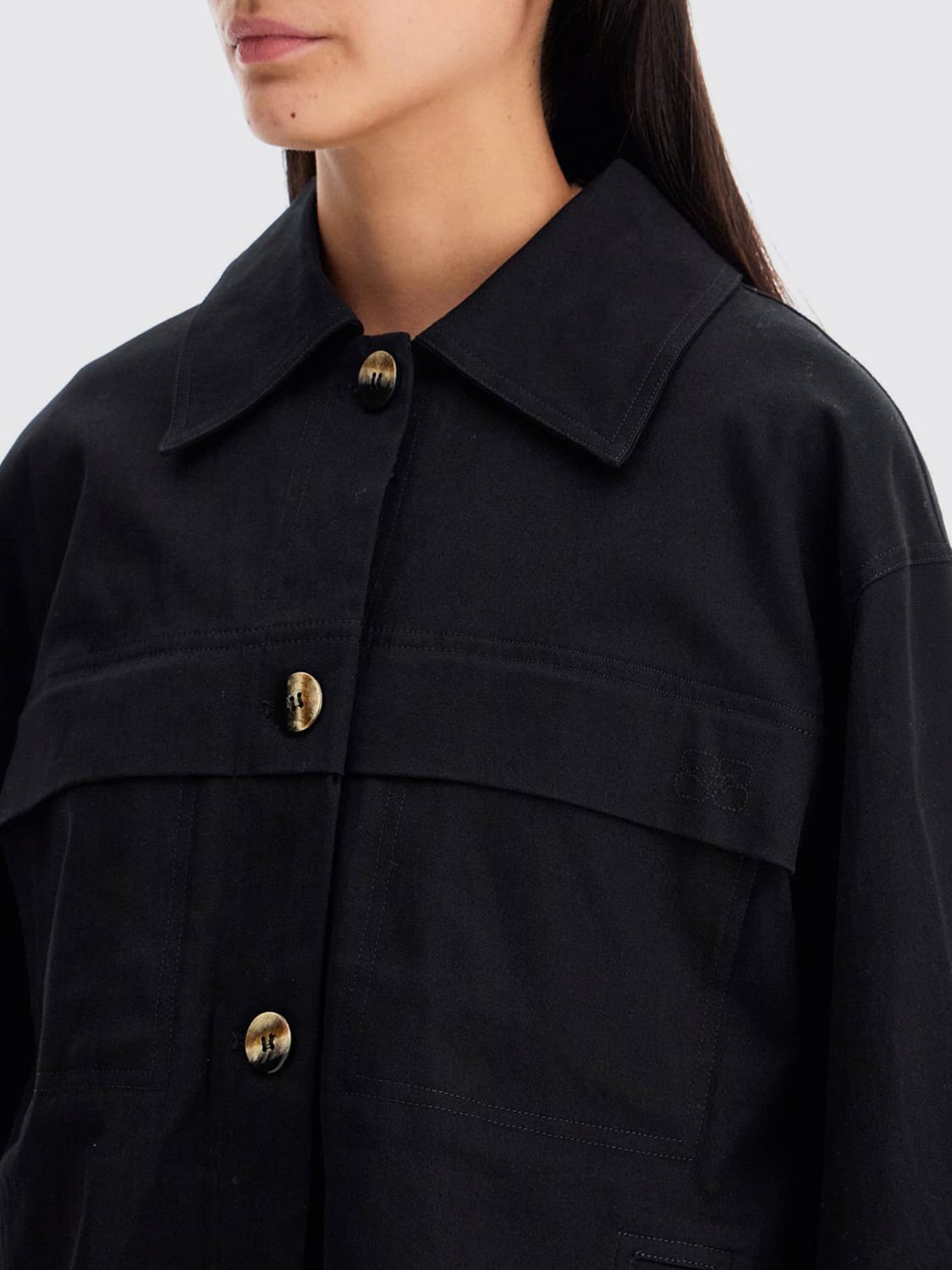 GANNI JACKET: Jacket woman Ganni, Black - Img 3