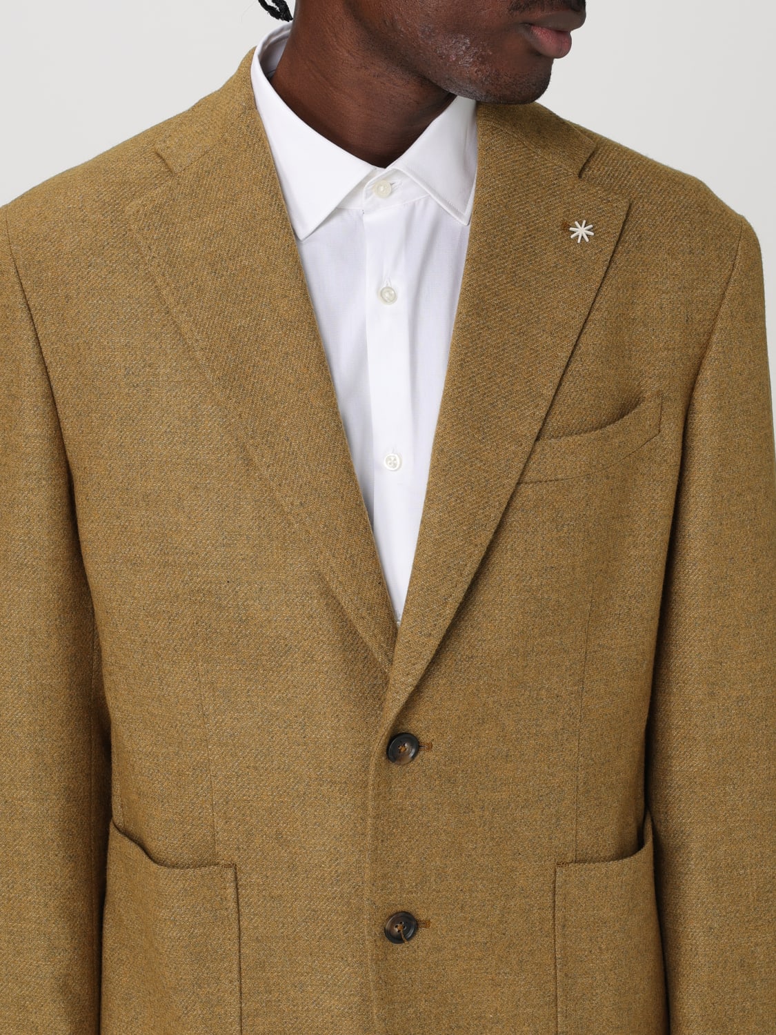 MANUEL RITZ BLAZER: Blazer men Manuel Ritz, Ocher - Img 4