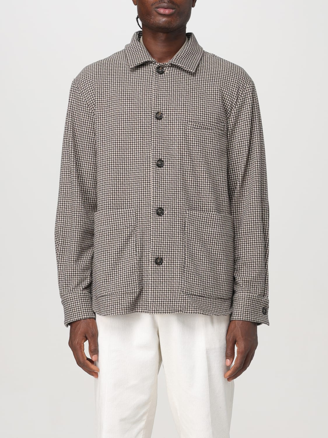 Giglio Overshirt Paolo Pecora in misto viscosa check
