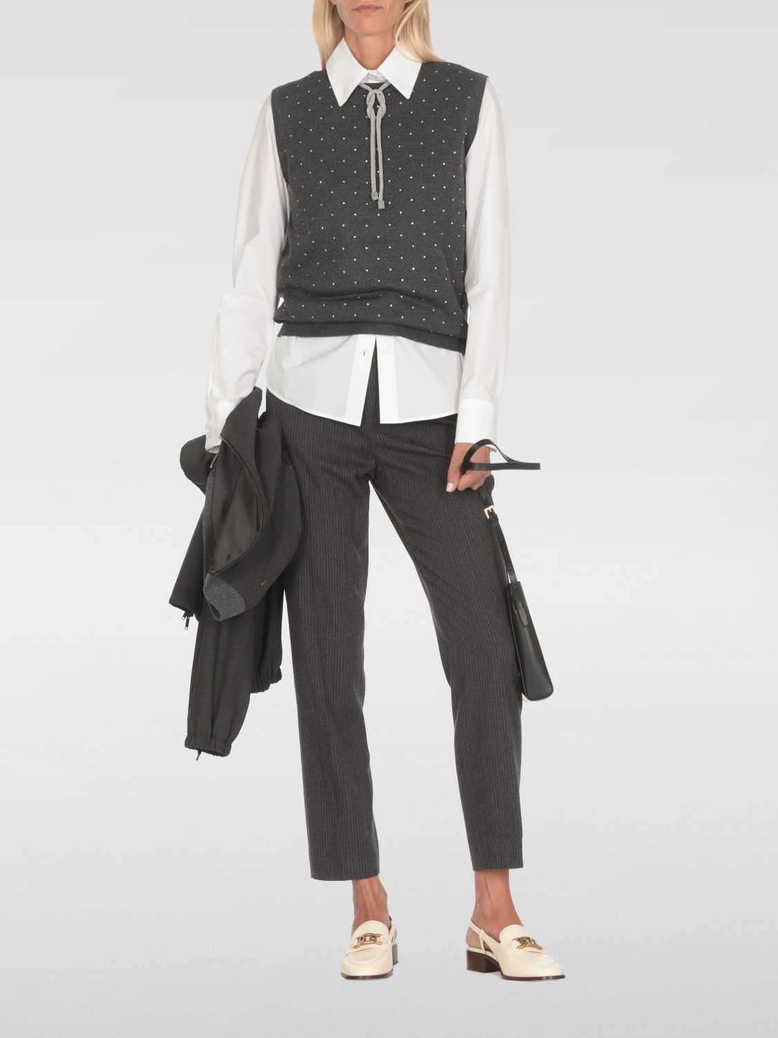 FABIANA FILIPPI SWEATER: Sweater woman Fabiana Filippi, Charcoal - Img 2