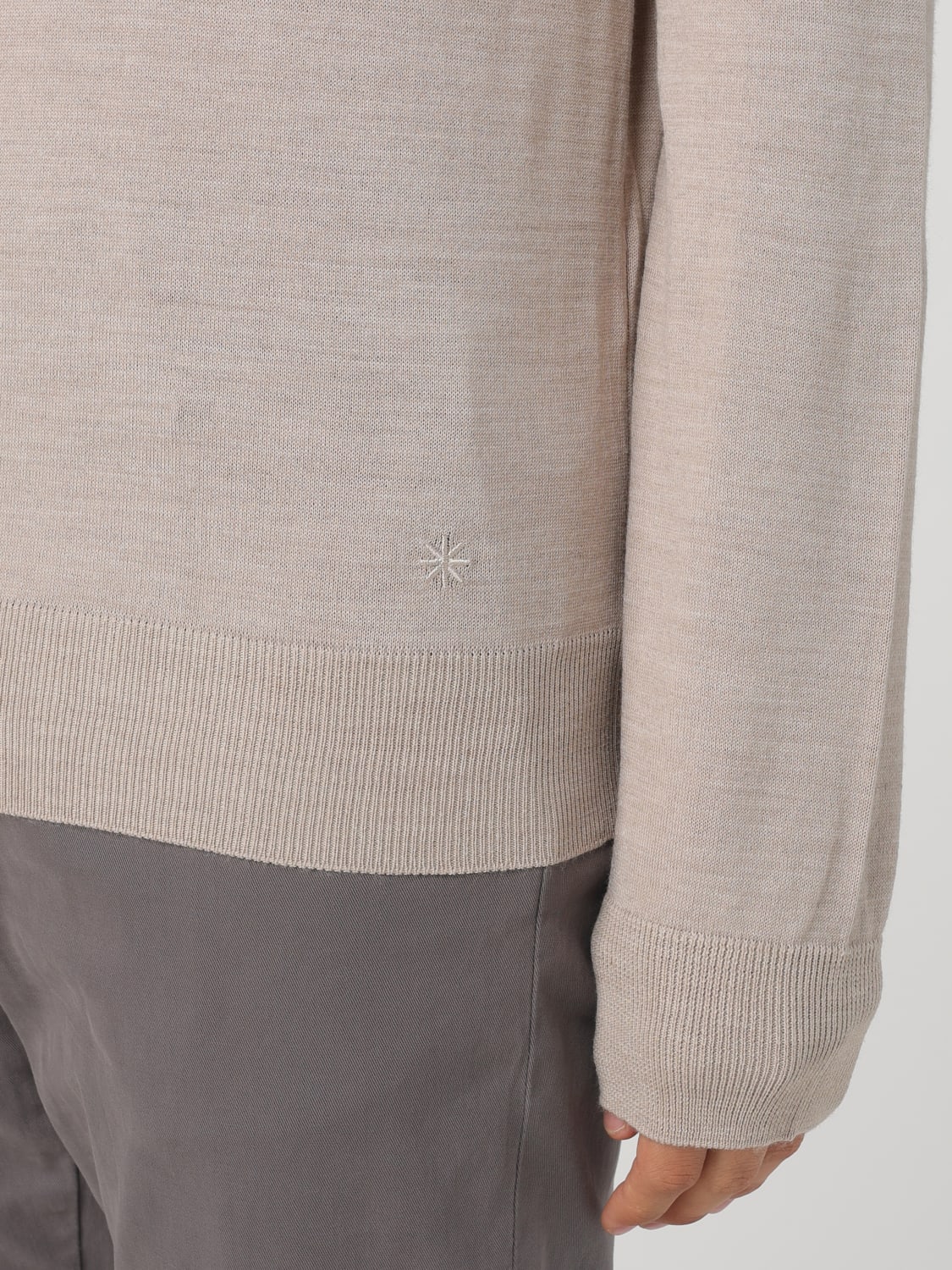 MANUEL RITZ SWEATER: Sweater men Manuel Ritz, Beige - Img 3