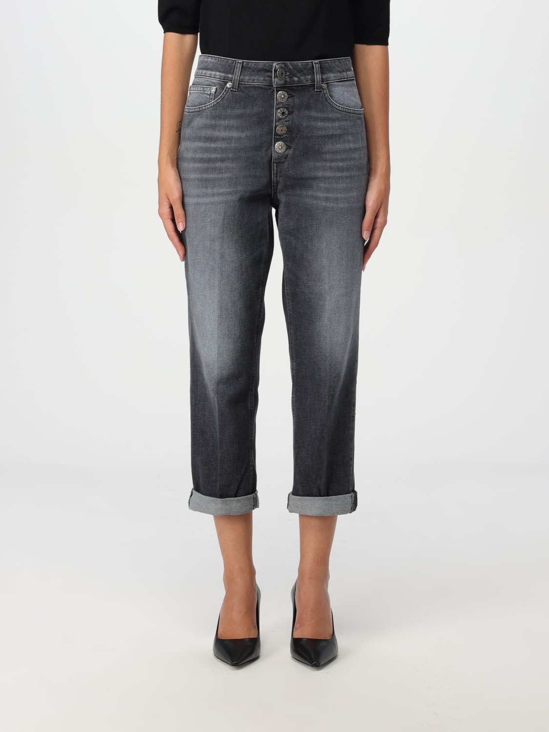 DONDUP JEANS: Jeans Dondup in denim , Nero - Img 1