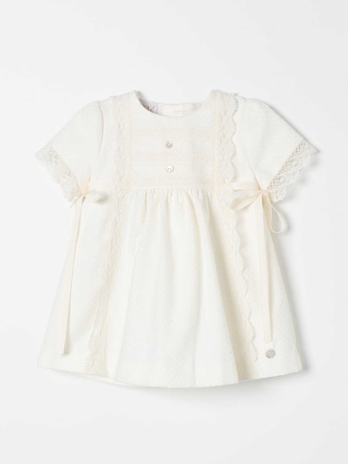 PAZ RODRIGUEZ ROMPER: Romper kids Paz Rodriguez, White - Img 1