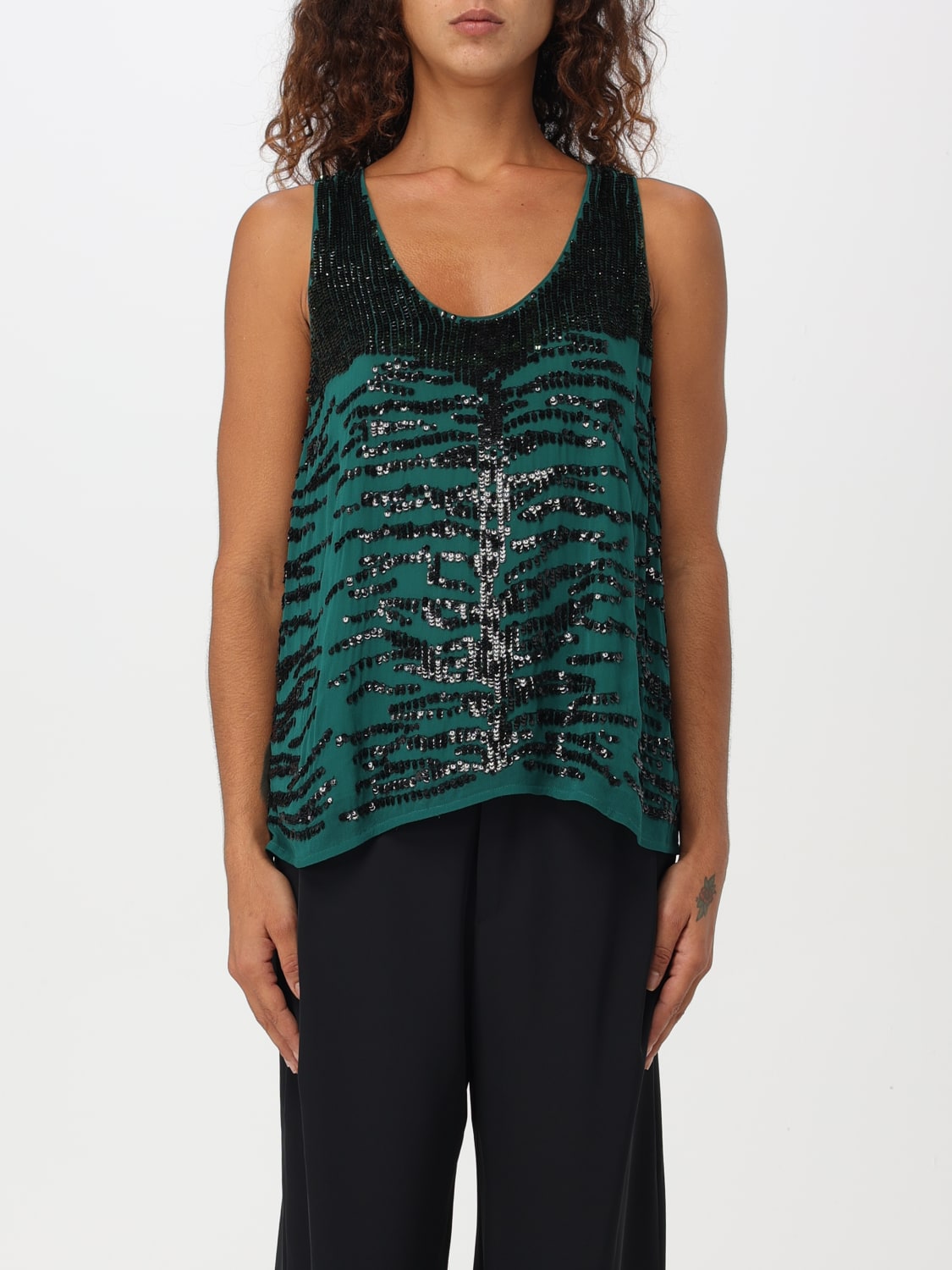 PINKO TOP: Top woman Pinko, Green - Img 1