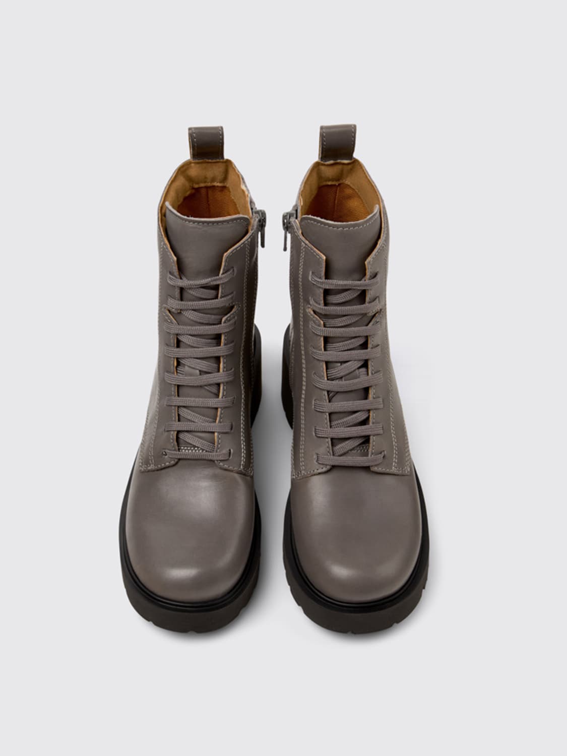 ショートブーツ・ブーティ CAMPER Woman Flat ankle boots Grey K400577-010 MILAH 0 Camper Outlet: Shoes woman - Grey | Camper flat ankle boots