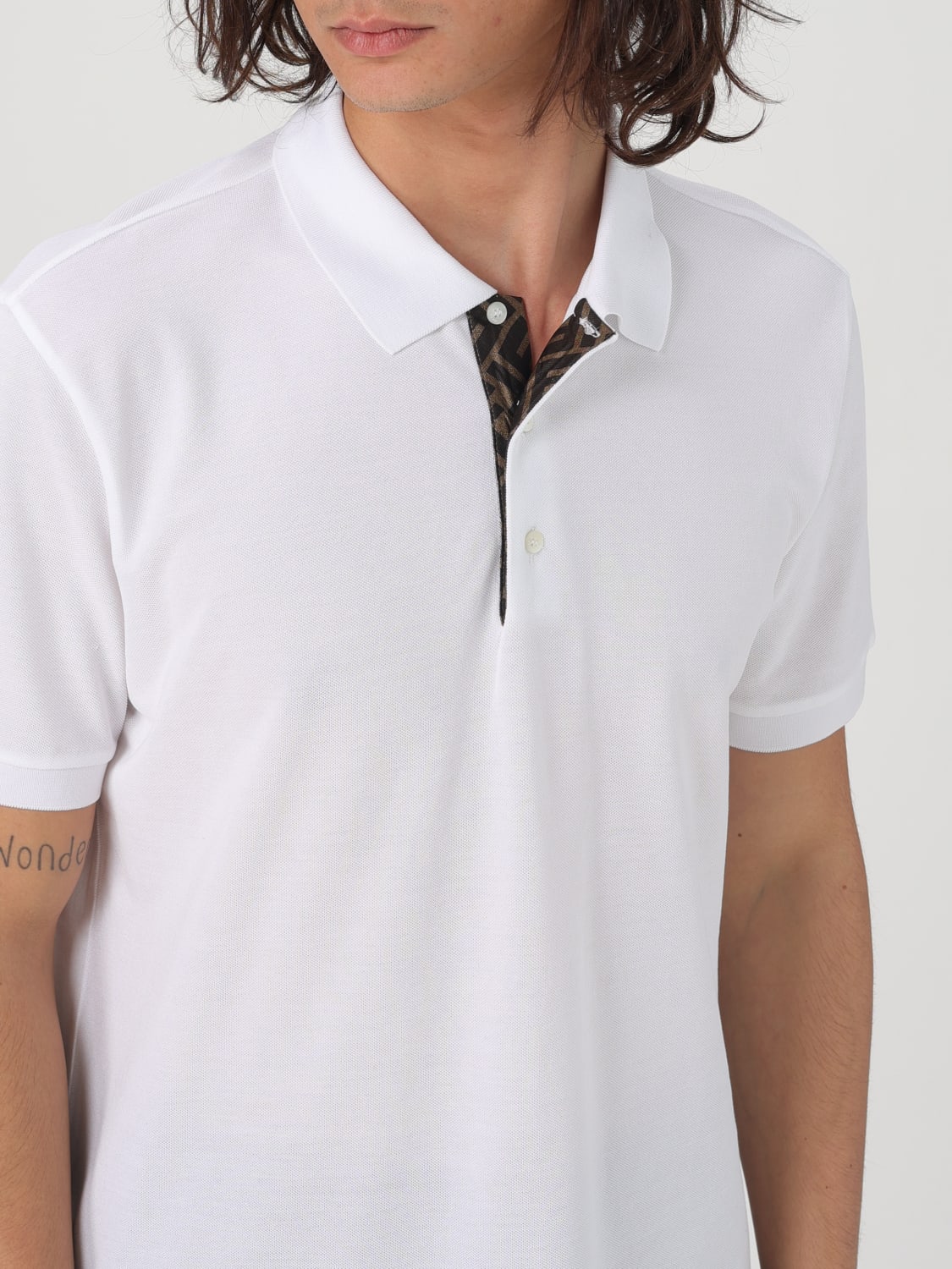 FENDI POLO SHIRT: Polo shirt men Fendi, White - Img 5