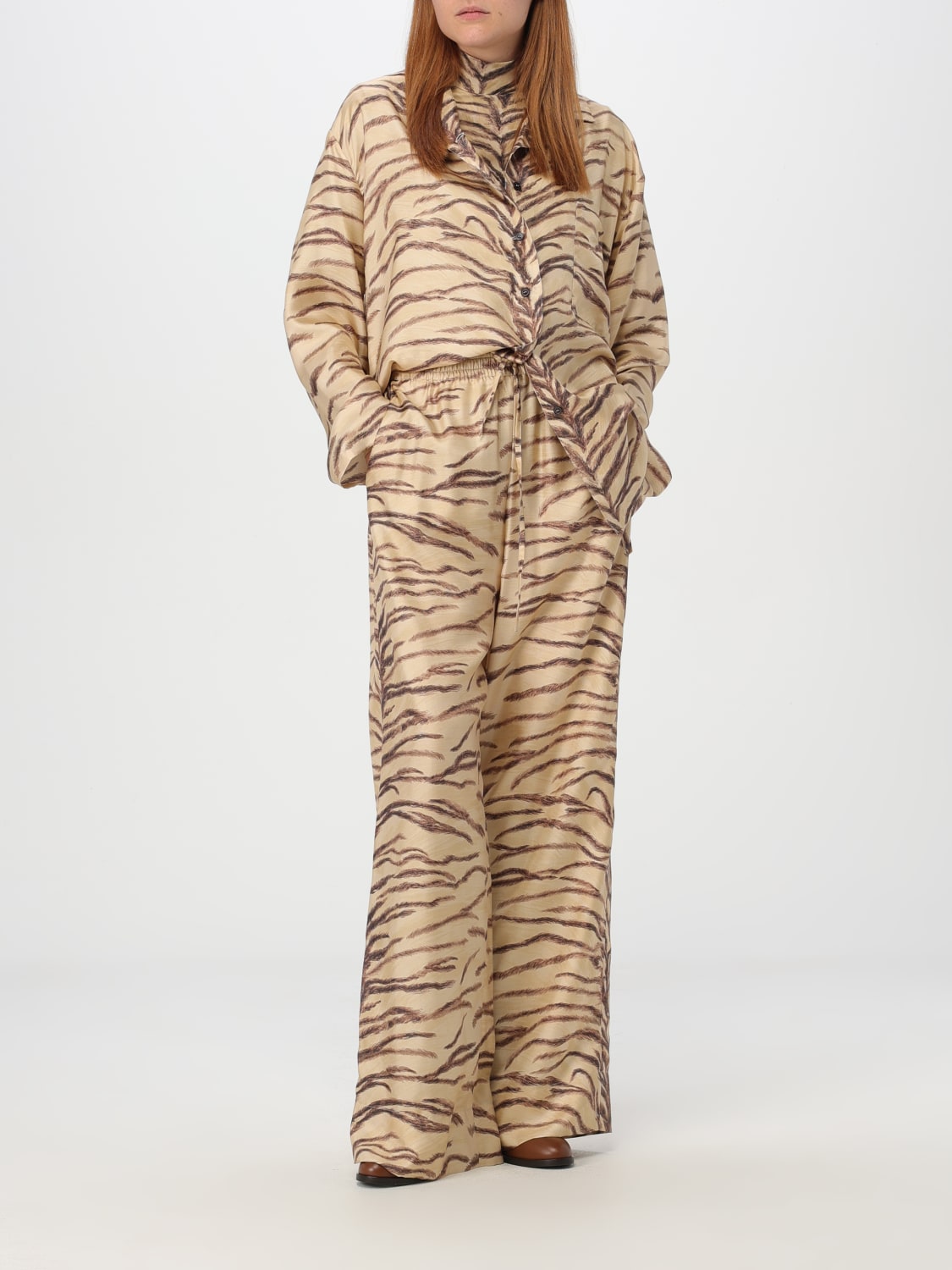 STELLA MCCARTNEY MAGLIA: Maglia Stella McCartney in tessuto stretch animalier , Beige - Img 2