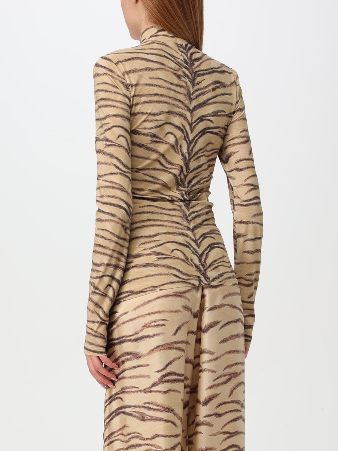 STELLA MCCARTNEY MAGLIA: Maglia Stella McCartney in tessuto stretch animalier , Beige - Img 3