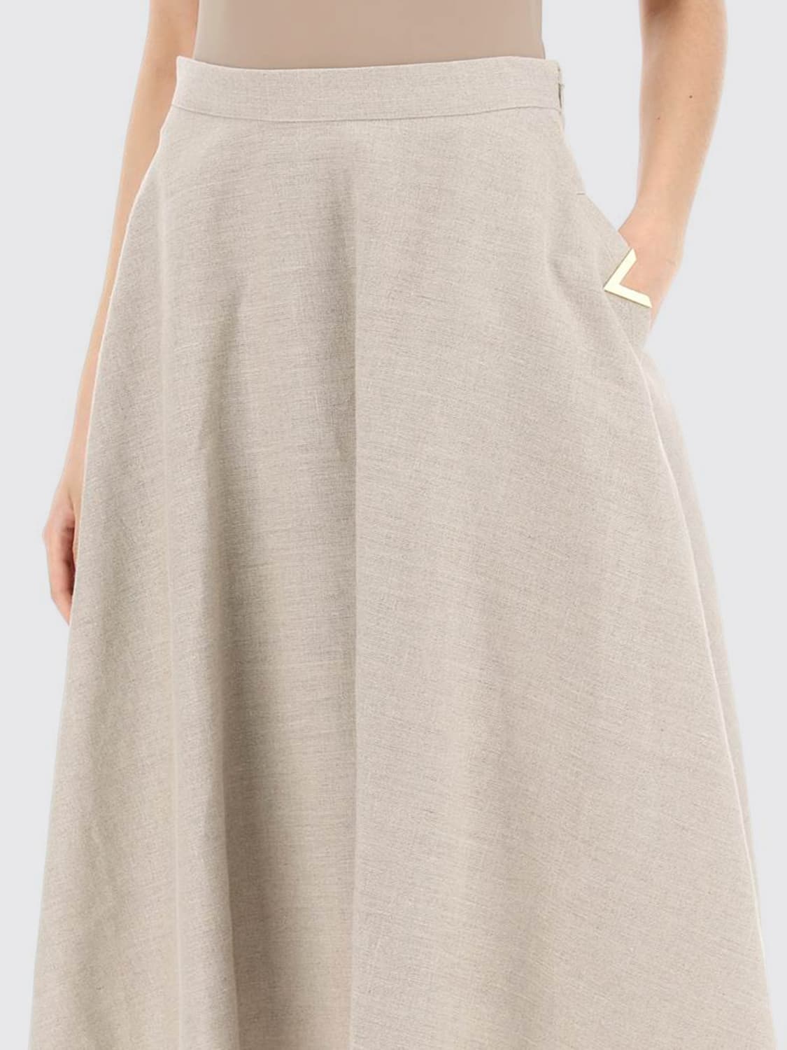 VALENTINO SKIRT: Skirt woman Valentino, Beige - Img 3