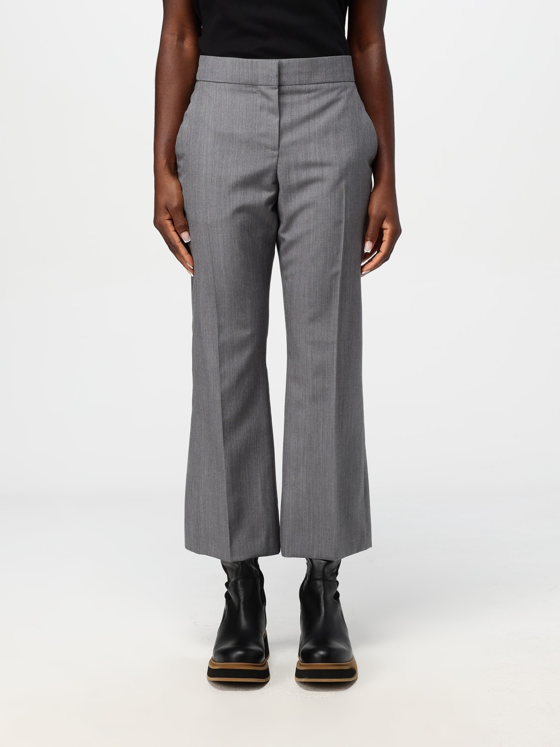 ALEXANDER MCQUEEN PANTS: Pants woman Alexander McQueen, Grey - Img 1