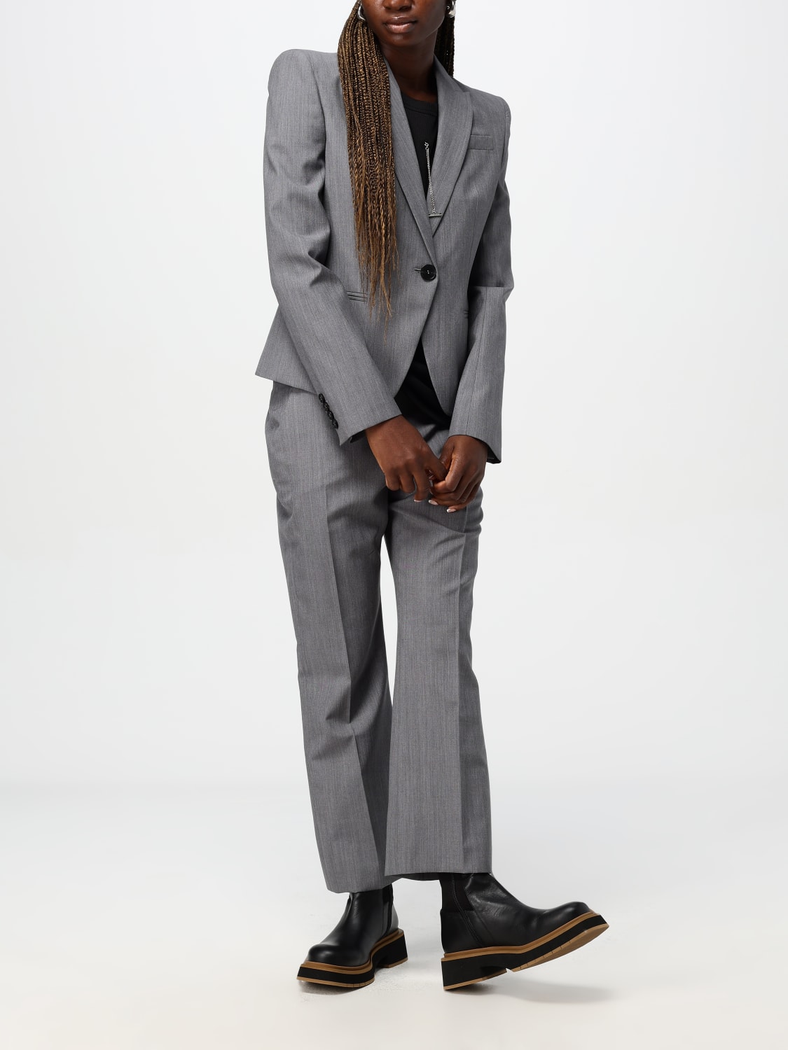 ALEXANDER MCQUEEN BLAZER: Blazer Alexander McQueen in misto lana , Grigio - Img 2