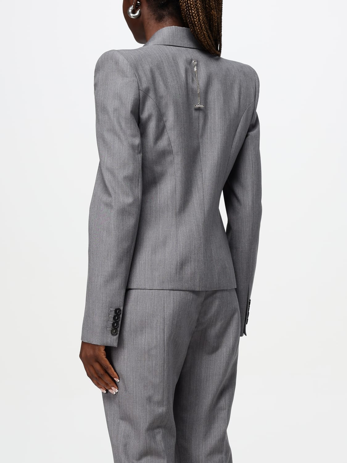 ALEXANDER MCQUEEN BLAZER: Blazer Alexander McQueen in misto lana , Grigio - Img 3