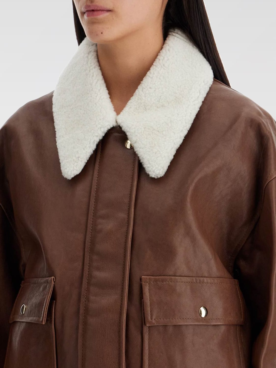 ジャケット KHAITE Women Coats 61424092 W4092950 Brown KHAITE Shelman Jacket | Brown | FARFETCH