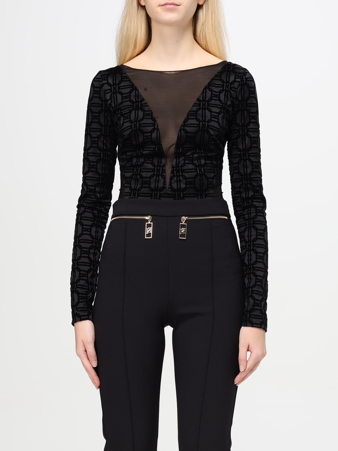 ELISABETTA FRANCHI BODY: Body woman Elisabetta Franchi, Black - Img 1