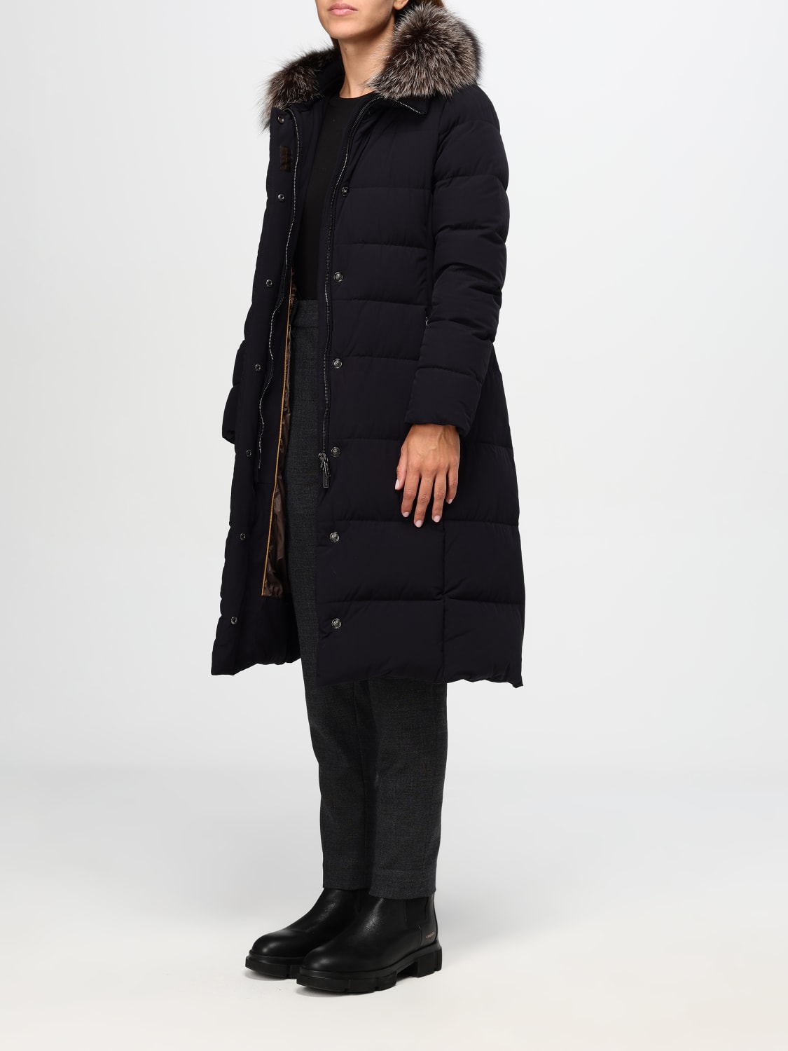 Moorer Outlet: Coat woman - Blue | Moorer jacket