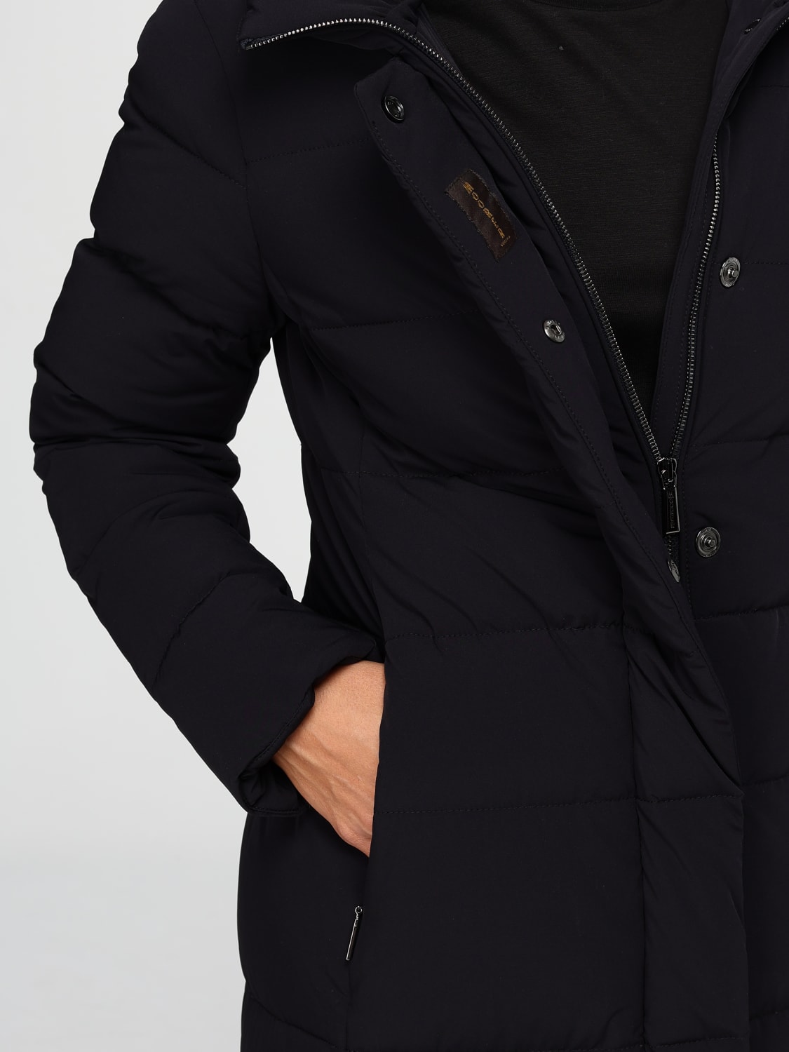 ジャケット MOORER Woman Jacket Blue MODGI100047KN U0402 Moorer Outlet: Coat woman - Blue | Moorer jacket