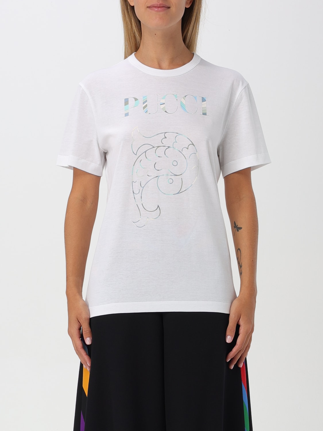 PUCCI T-SHIRT: T-shirt woman Pucci, White - Img 1