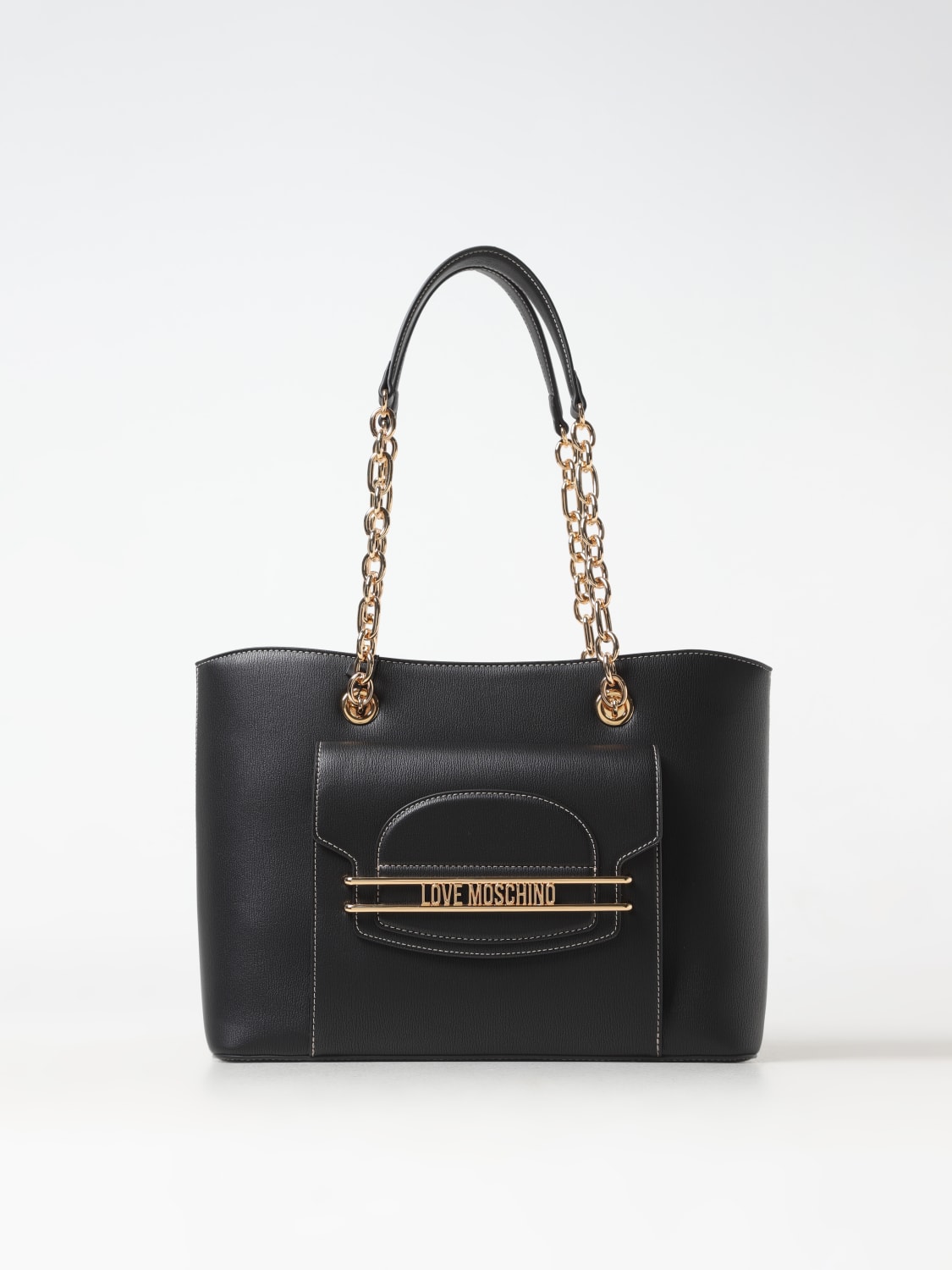 LOVE MOSCHINO BORSA A SPALLA: Borsa Love Moschino in pelle sintetica , Nero - Img 1