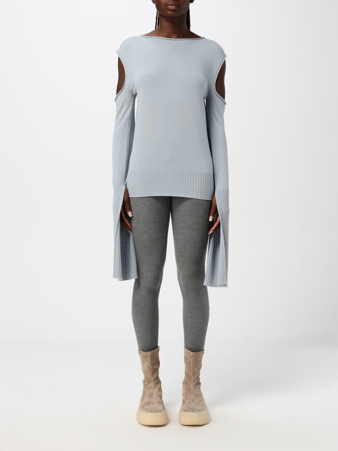 RICK OWENS SWEATER: Sweater woman Rick Owens, Gnawed Blue - Img 1