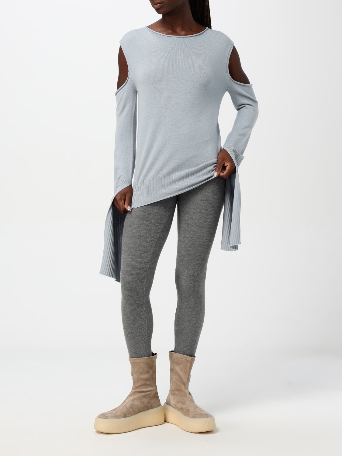 RICK OWENS SWEATER: Sweater woman Rick Owens, Gnawed Blue - Img 2