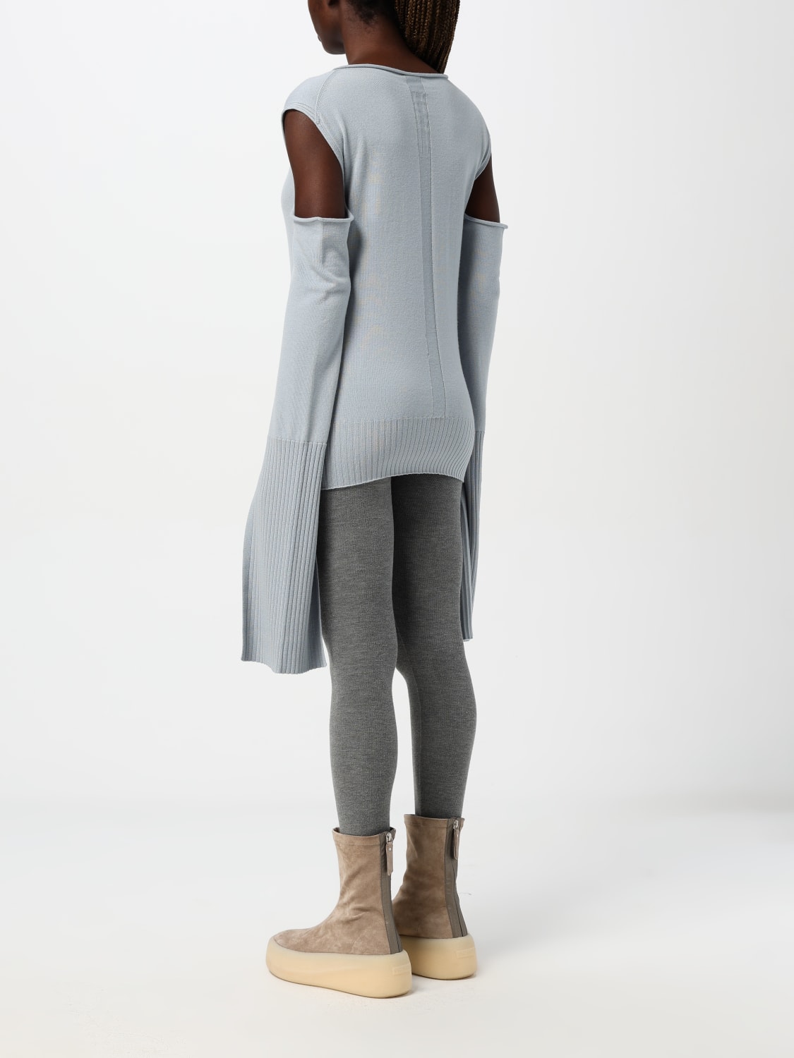 RICK OWENS SWEATER: Sweater woman Rick Owens, Gnawed Blue - Img 3