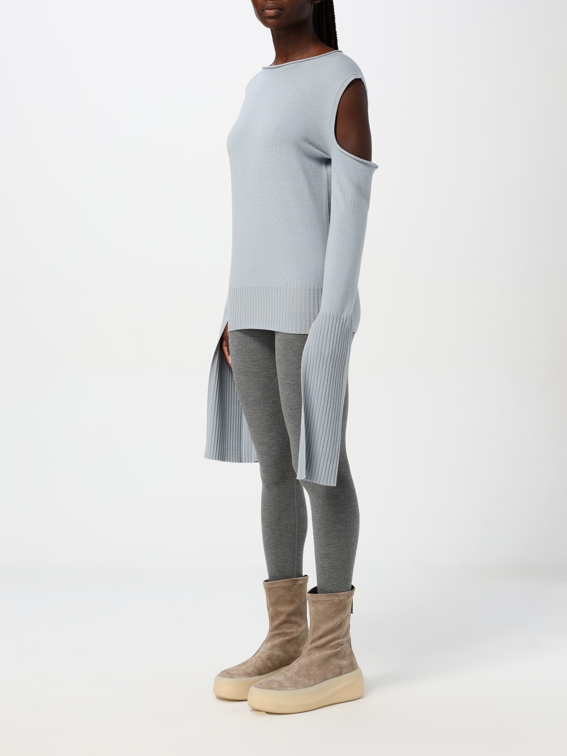 RICK OWENS SWEATER: Sweater woman Rick Owens, Gnawed Blue - Img 4