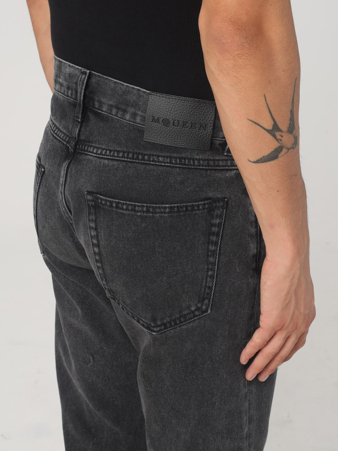 MCQUEEN JEANS: Jeans men McQueen, Black - Img 4