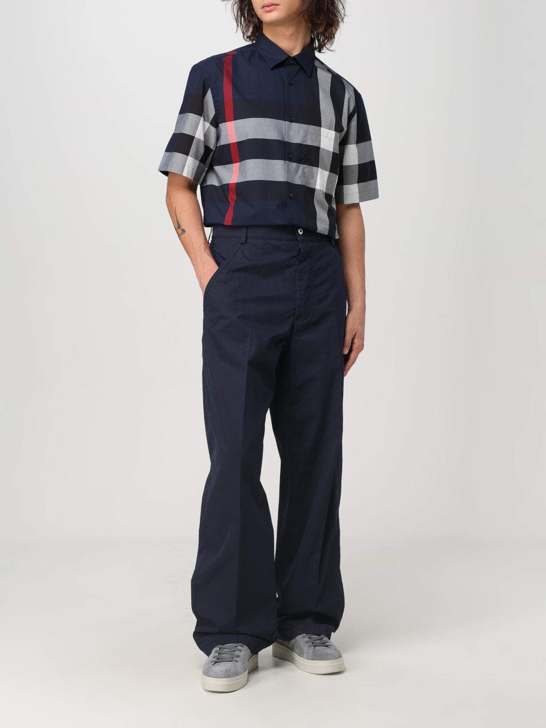 BURBERRY SHIRT: Shirt men Burberry, Blue - Img 2