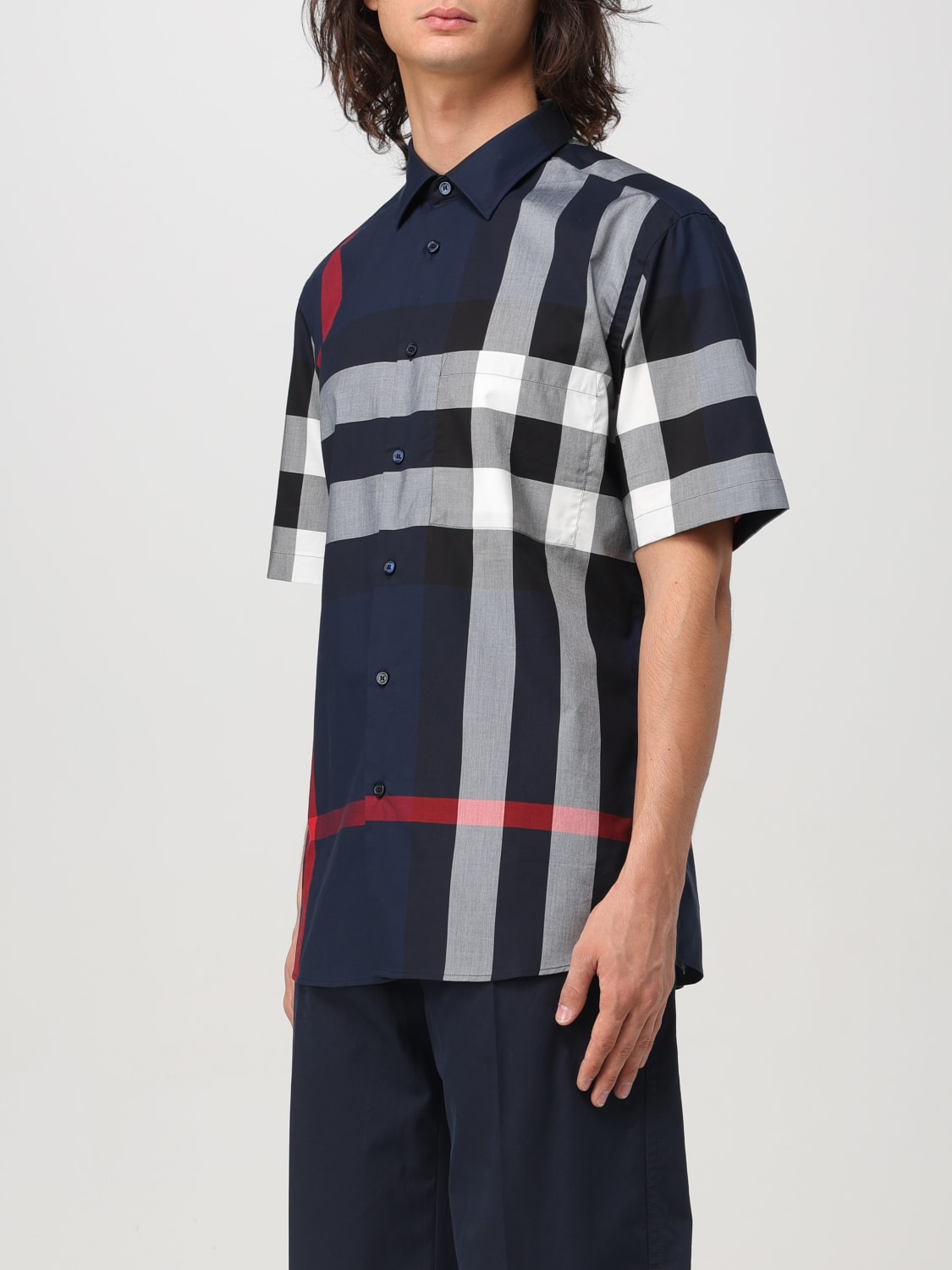 BURBERRY SHIRT: Shirt men Burberry, Blue - Img 4