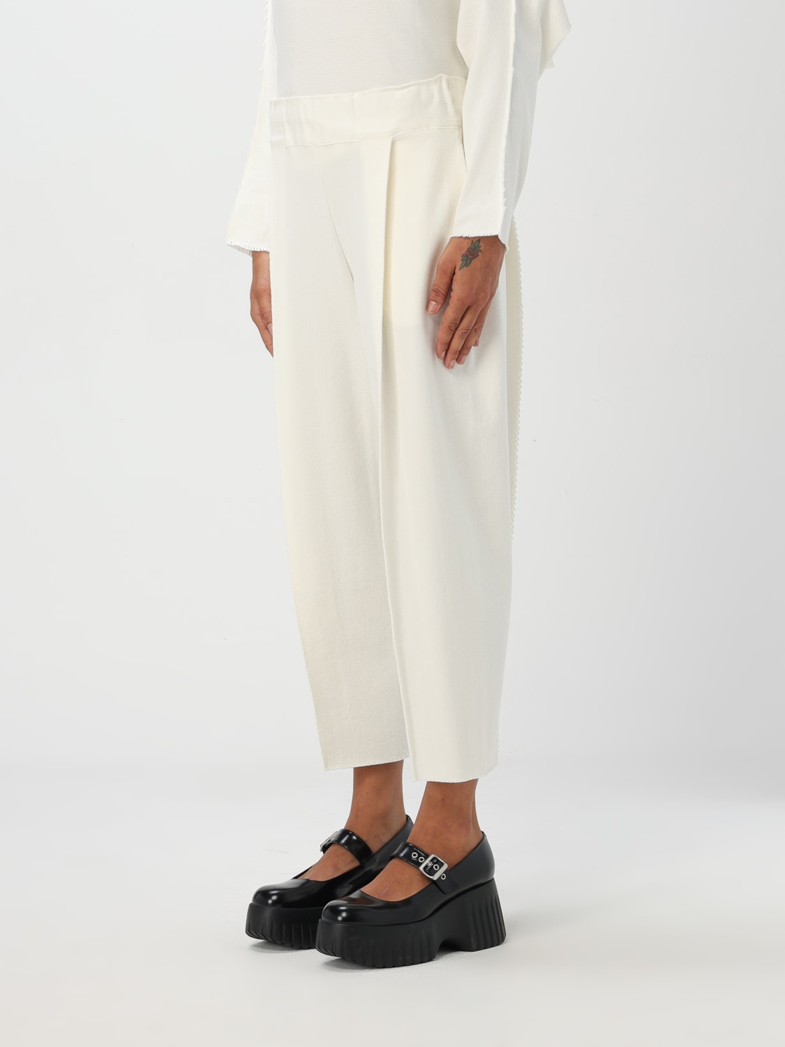 ISSEY MIYAKE PANTALON: Pantalon femme Issey Miyake, Glace - Img 4