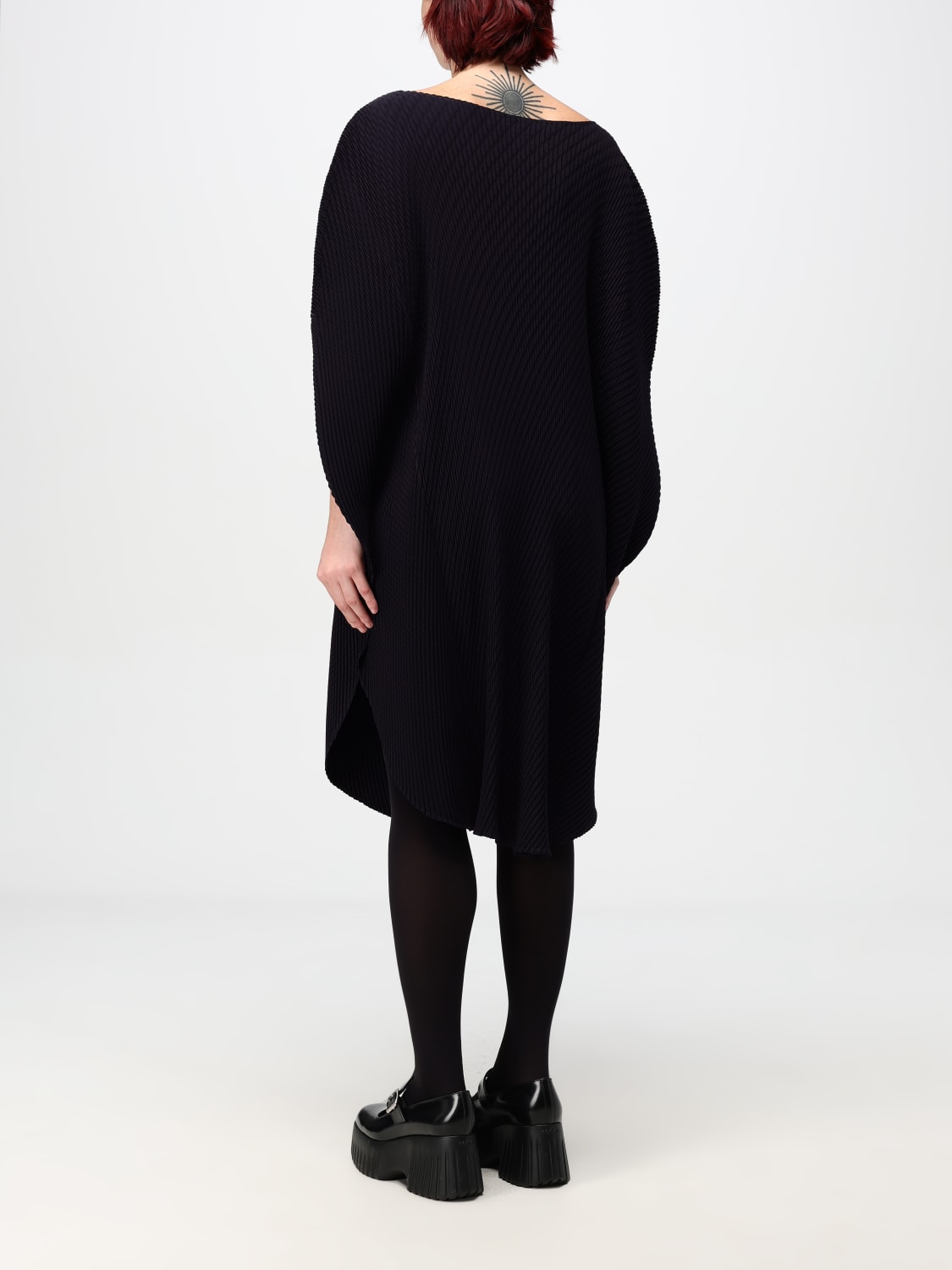 ISSEY MIYAKE VESTIDO: Vestido mujer Issey Miyake, Azul Oscuro - Img 2