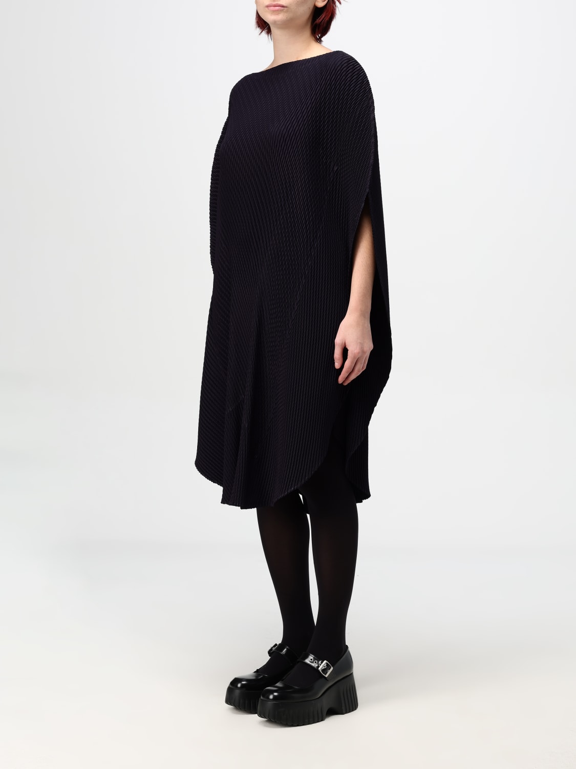 ISSEY MIYAKE VESTIDO: Vestido mujer Issey Miyake, Azul Oscuro - Img 3