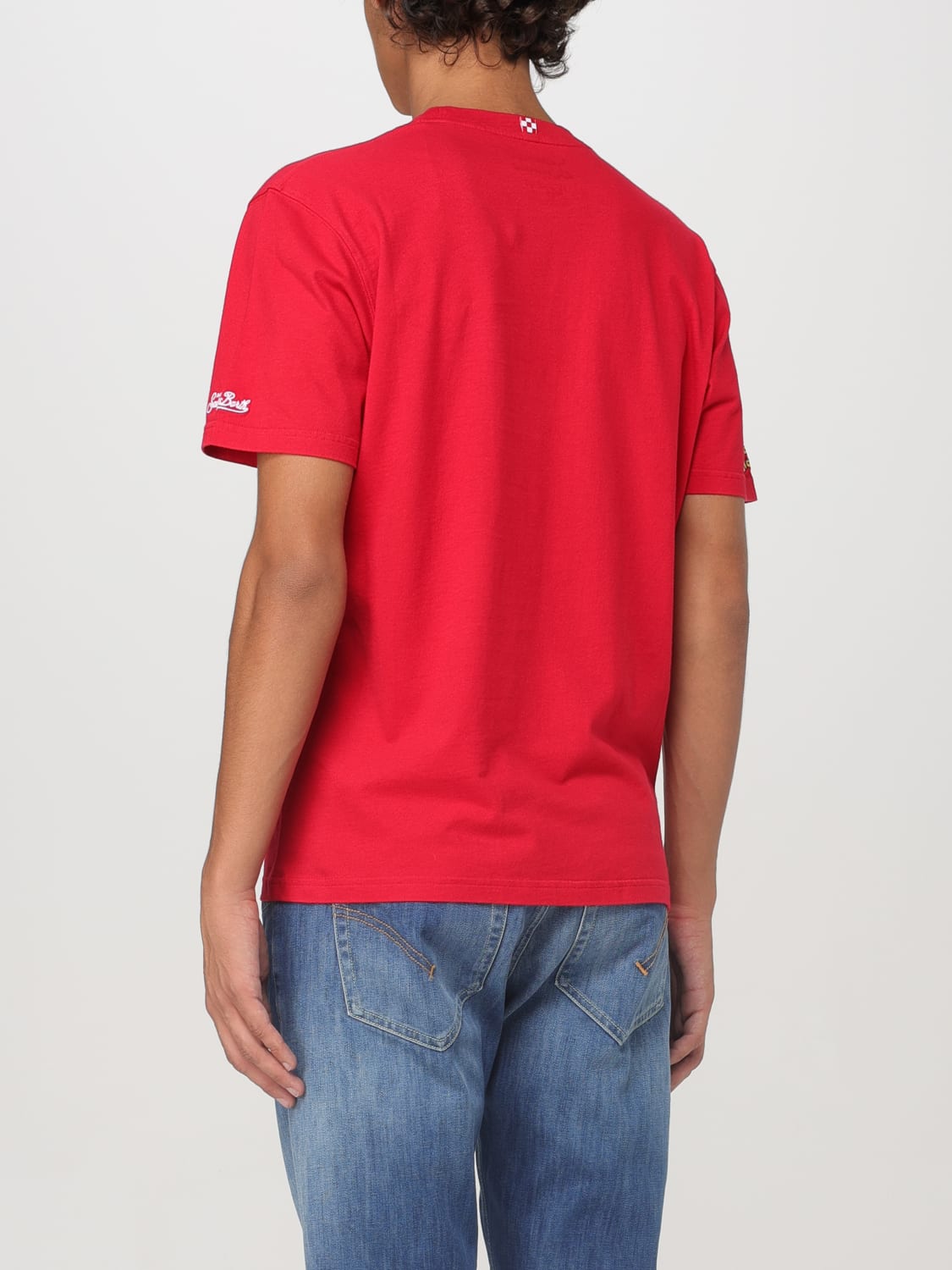 MC2 SAINT BARTH T-SHIRT: T-shirt Mc2 Saint Barth in cotone con slogan ricamato , Rosso - Img 2