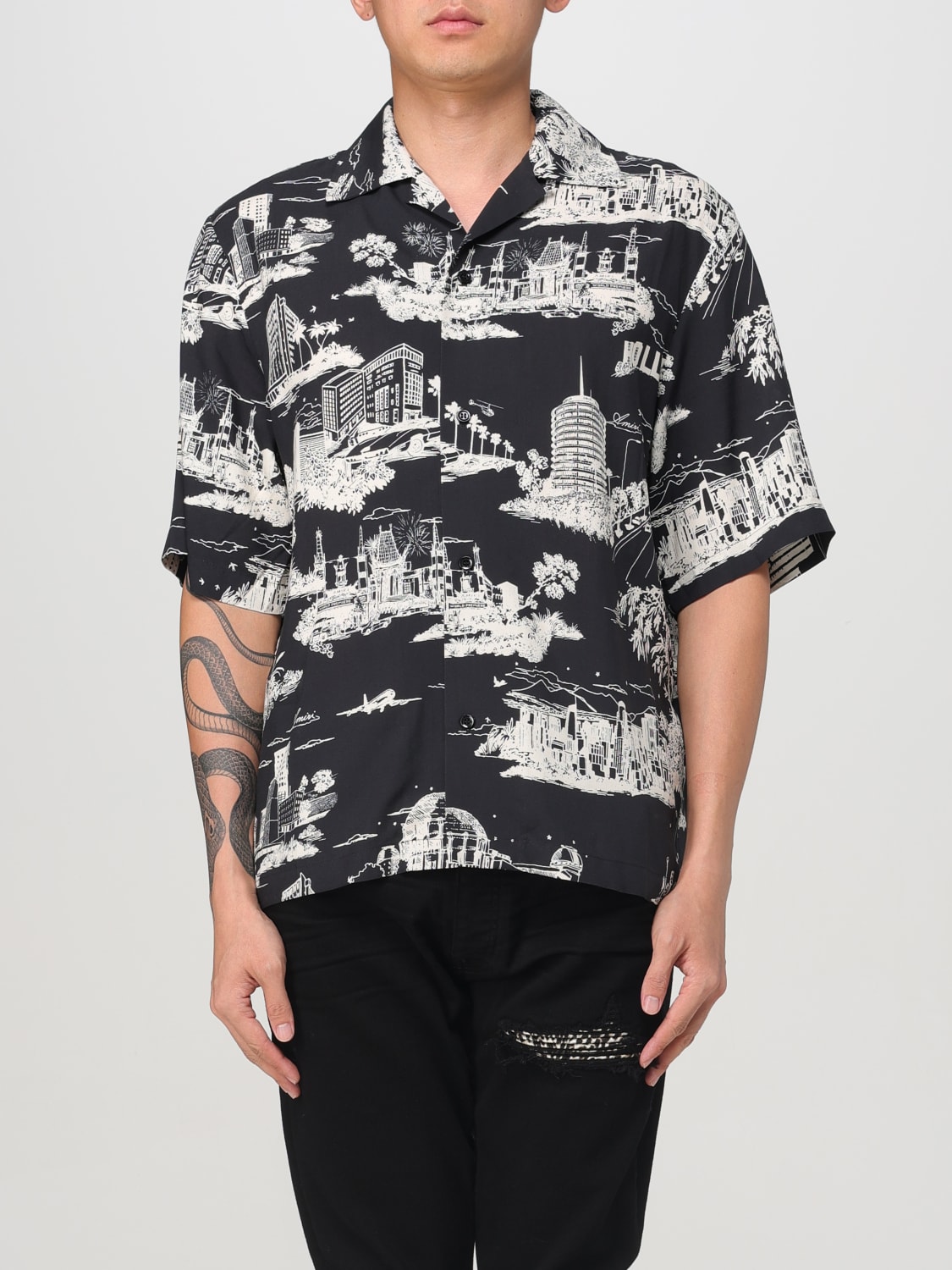 AMIRI CAMISA: Camisa hombre Amiri, Negro - Img 1