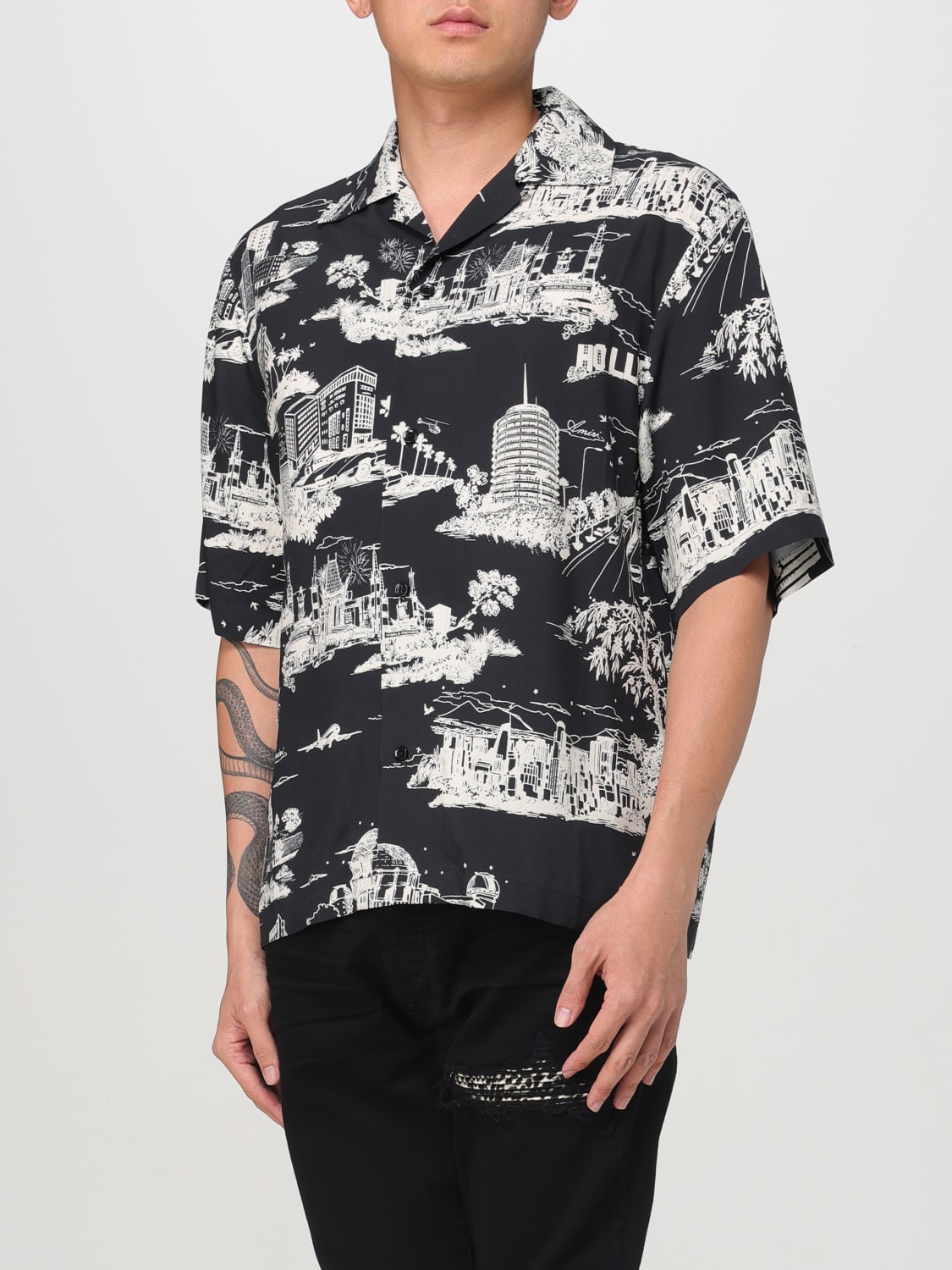 AMIRI CAMISA: Camisa hombre Amiri, Negro - Img 4