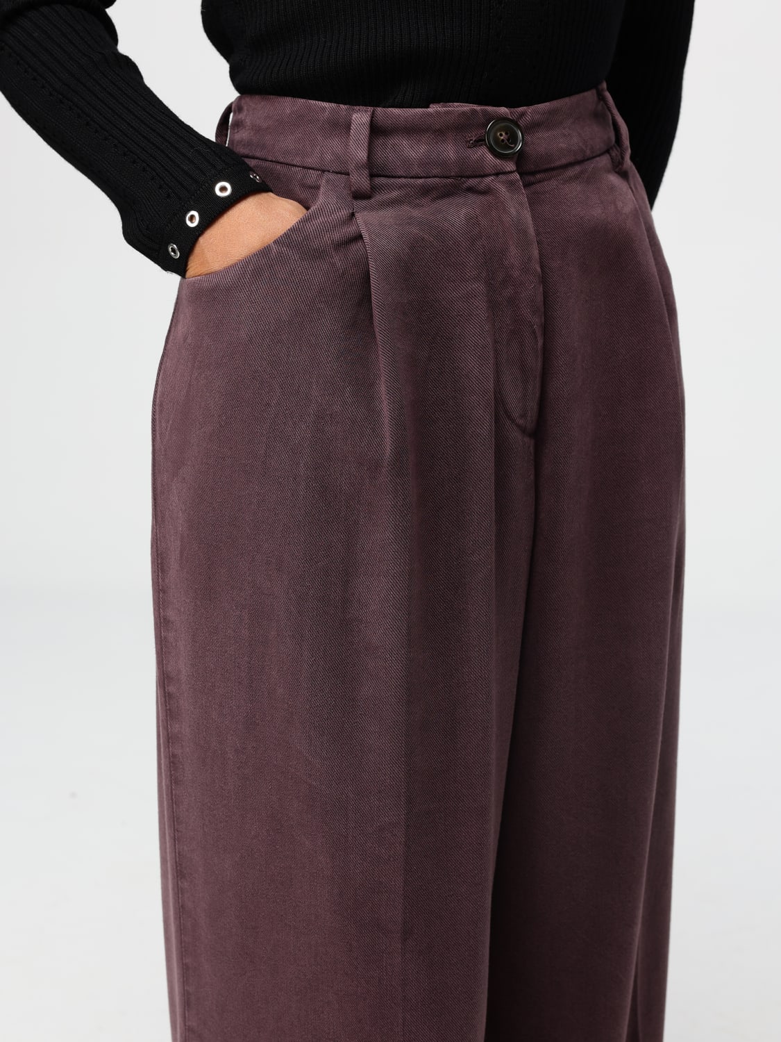 PT01 PANTS: Pants woman Pt01, Plum - Img 3