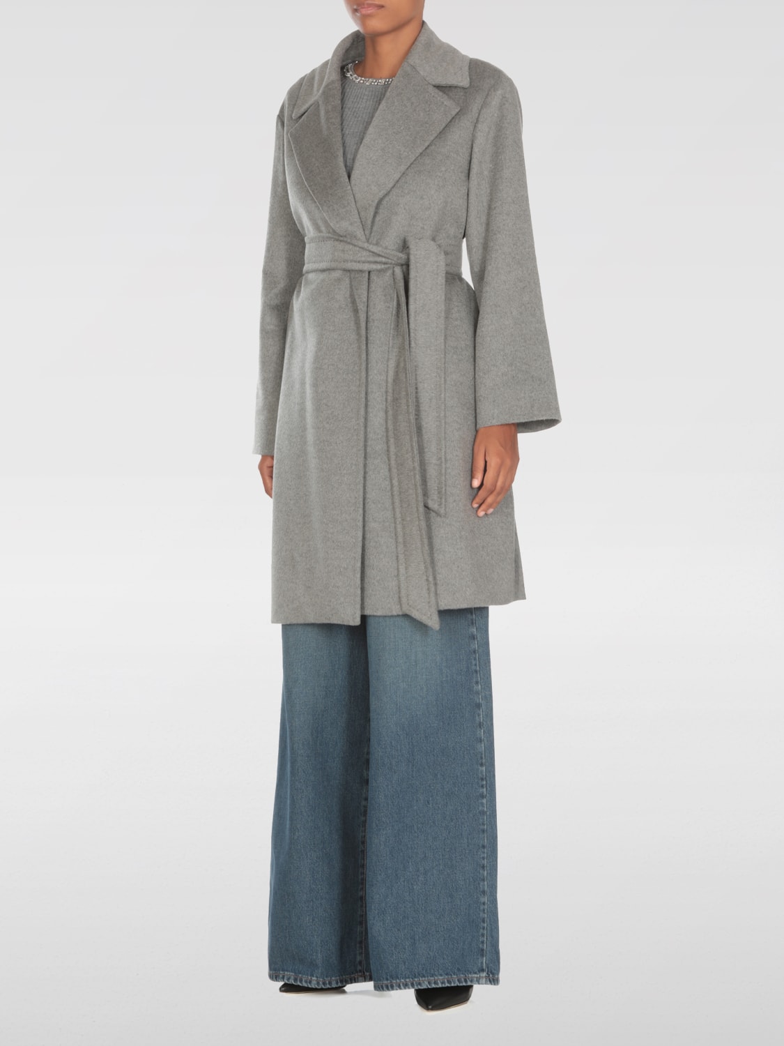 MAX MARA COAT: Coat woman Max Mara, Grey - Img 1