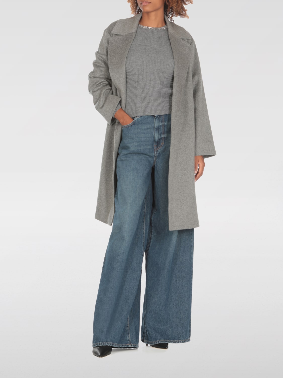 MAX MARA COAT: Coat woman Max Mara, Grey - Img 2