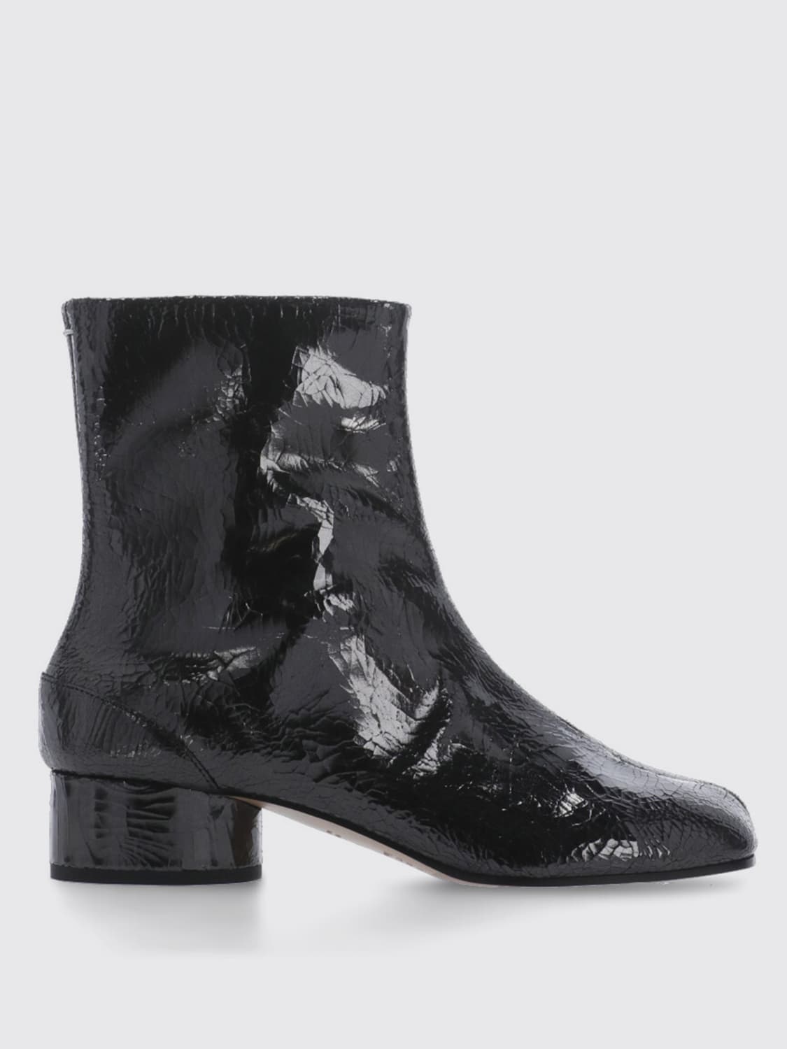 MAISON MARGIELA: Boots woman - Black | Maison Margiela flat ankle boots  S58WU0273P5016 online at GIGLIO.COM