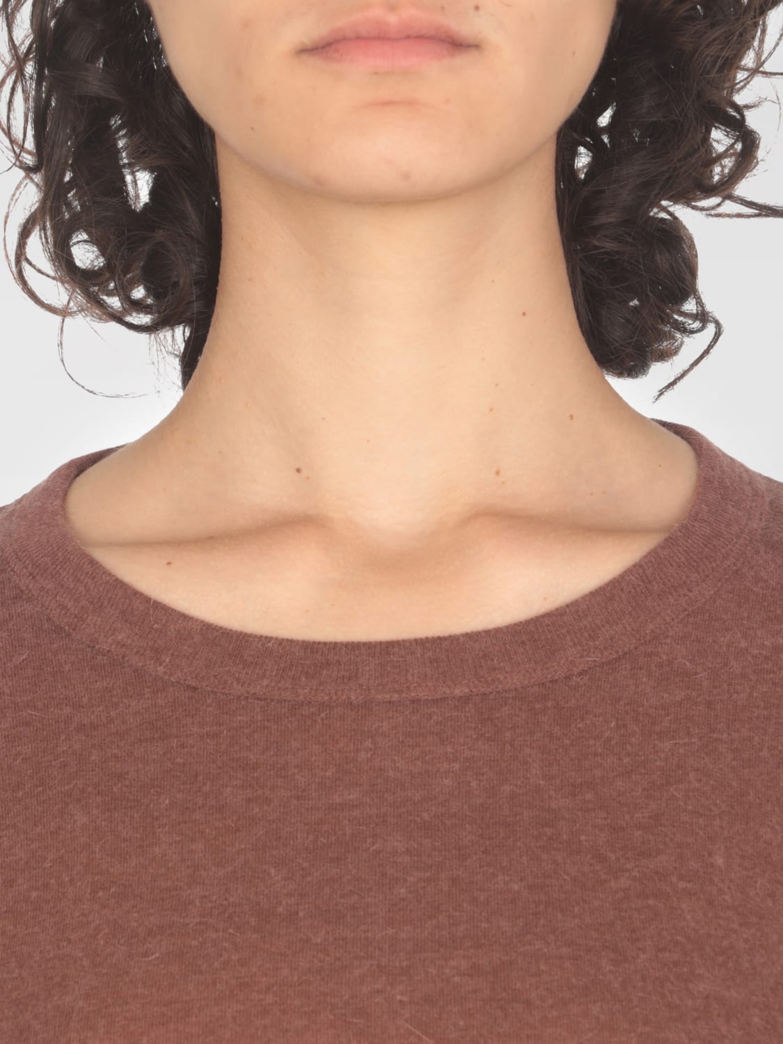 RICK OWENS MAGLIA: Maglia crop Rick Owens in misto lana, Marrone - Img 3