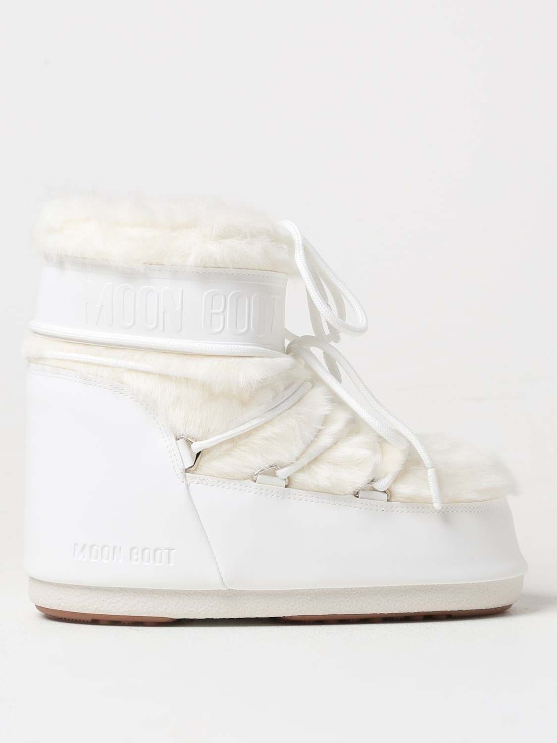 Giglio Stivaletto da neve Icon Moon Boot in pelle e pelliccia sintetica