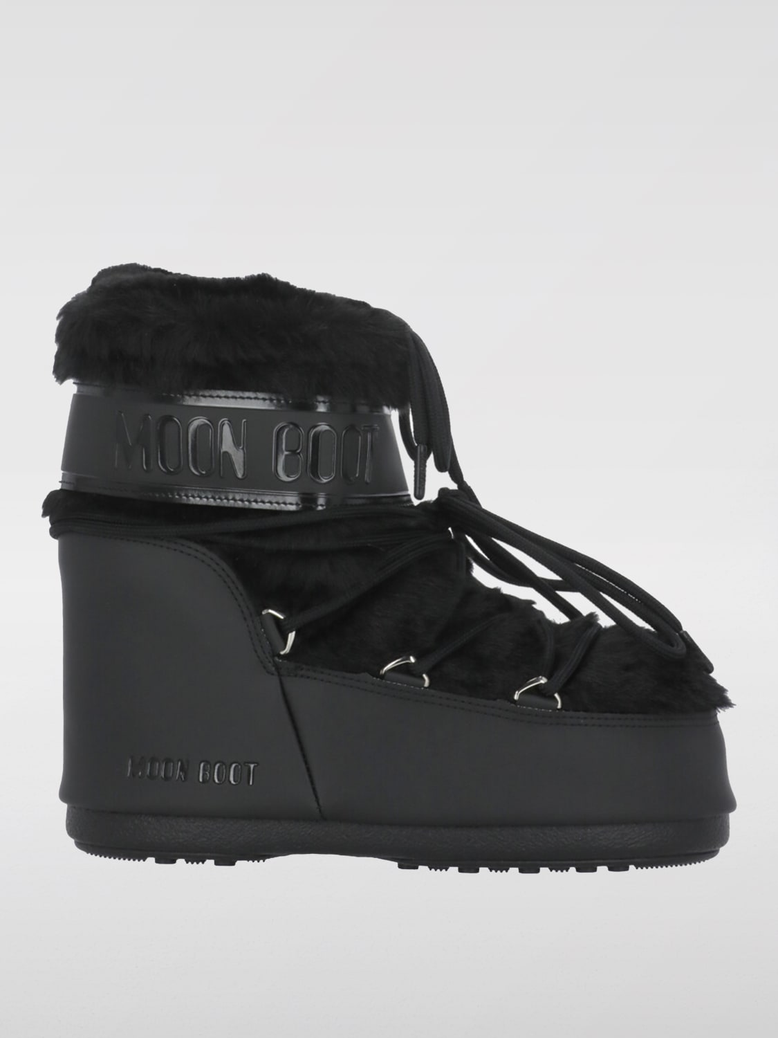 Giglio Stivaletto da neve Icon Moon Boot in pelle e pelliccia sintetica