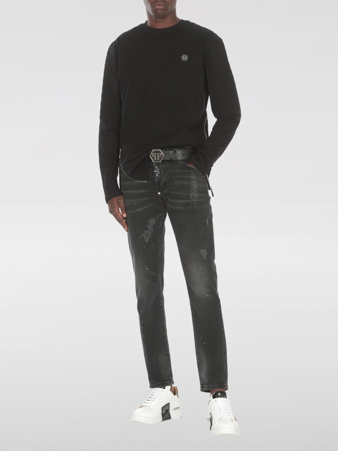 PHILIPP PLEIN JEANS: Jeans men Philipp Plein, Black - Img 2