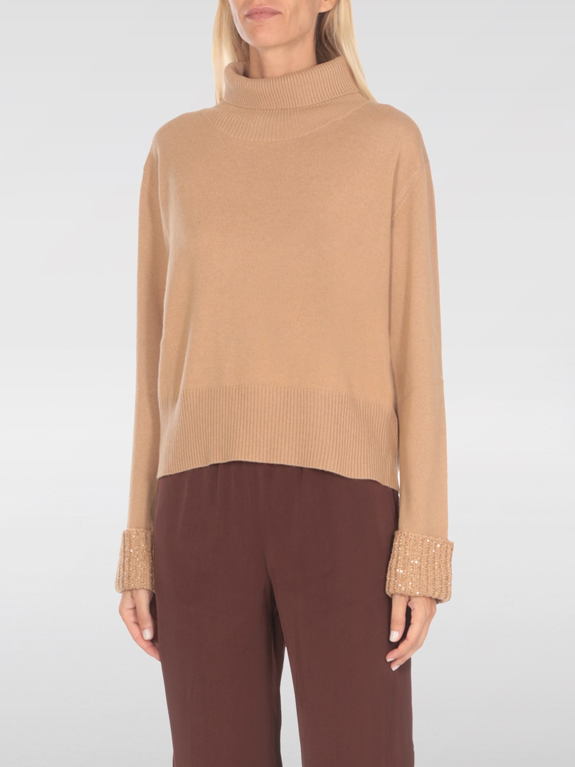 FABIANA FILIPPI SWEATER: Sweater woman Fabiana Filippi, Beige - Img 1