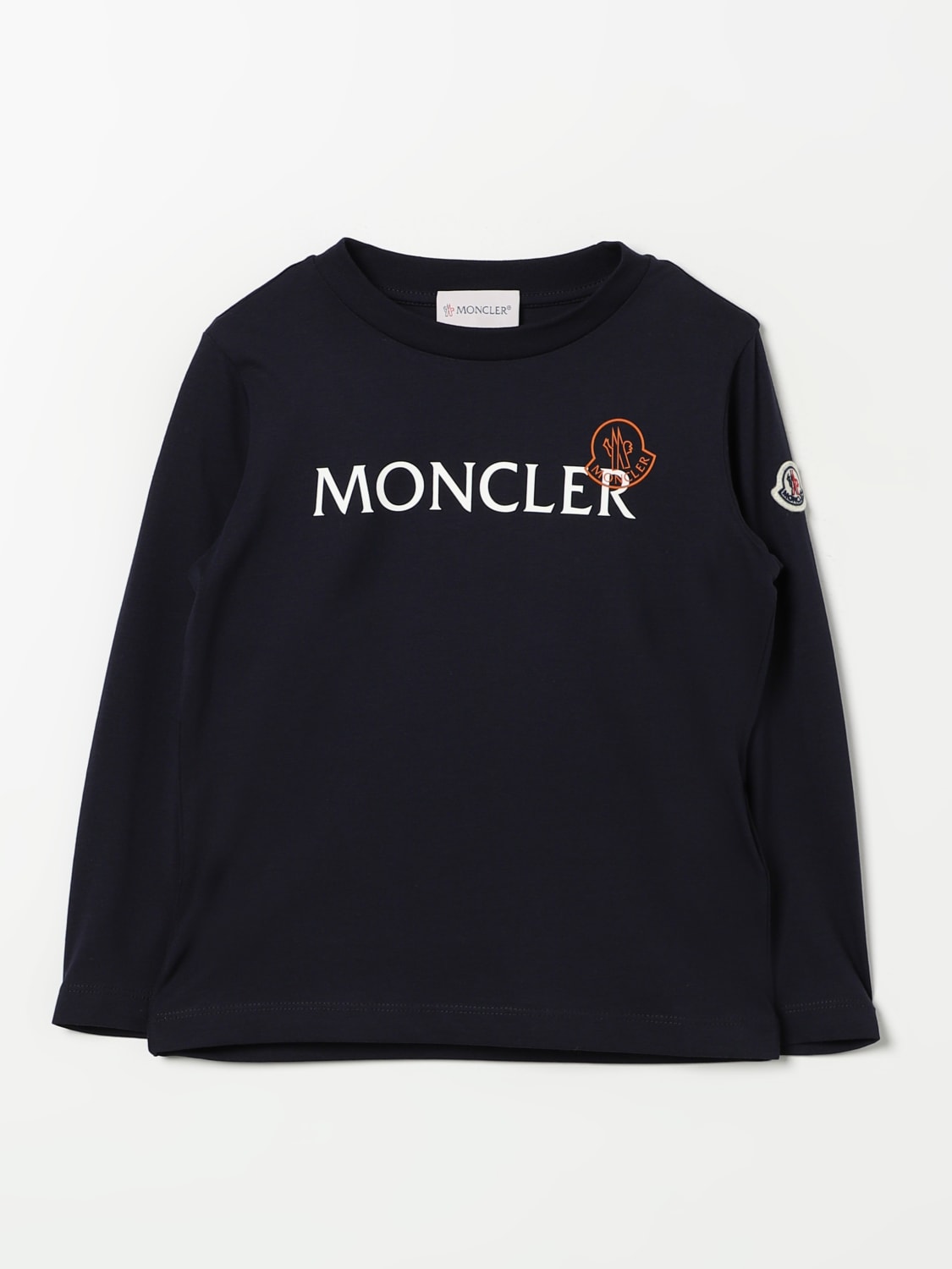 MONCLER 티셔츠: 티셔츠 남아 Moncler, 블루 - Img 1