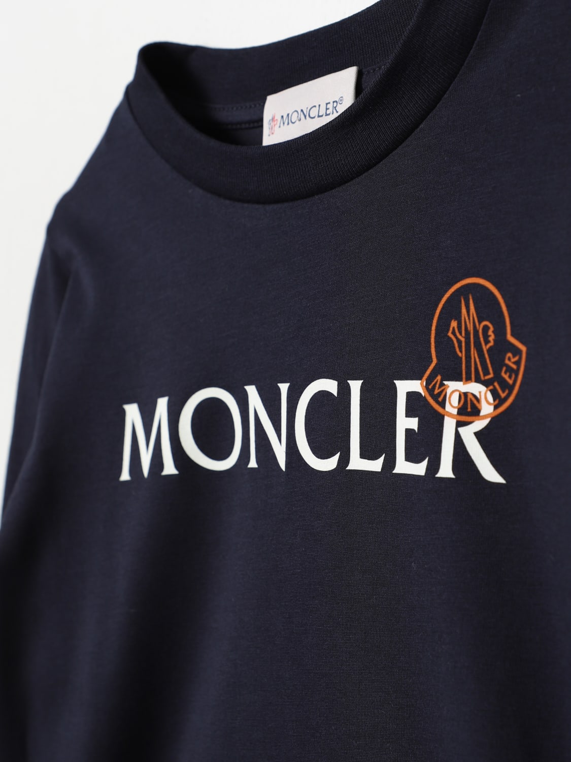 MONCLER 티셔츠: 티셔츠 남아 Moncler, 블루 - Img 3