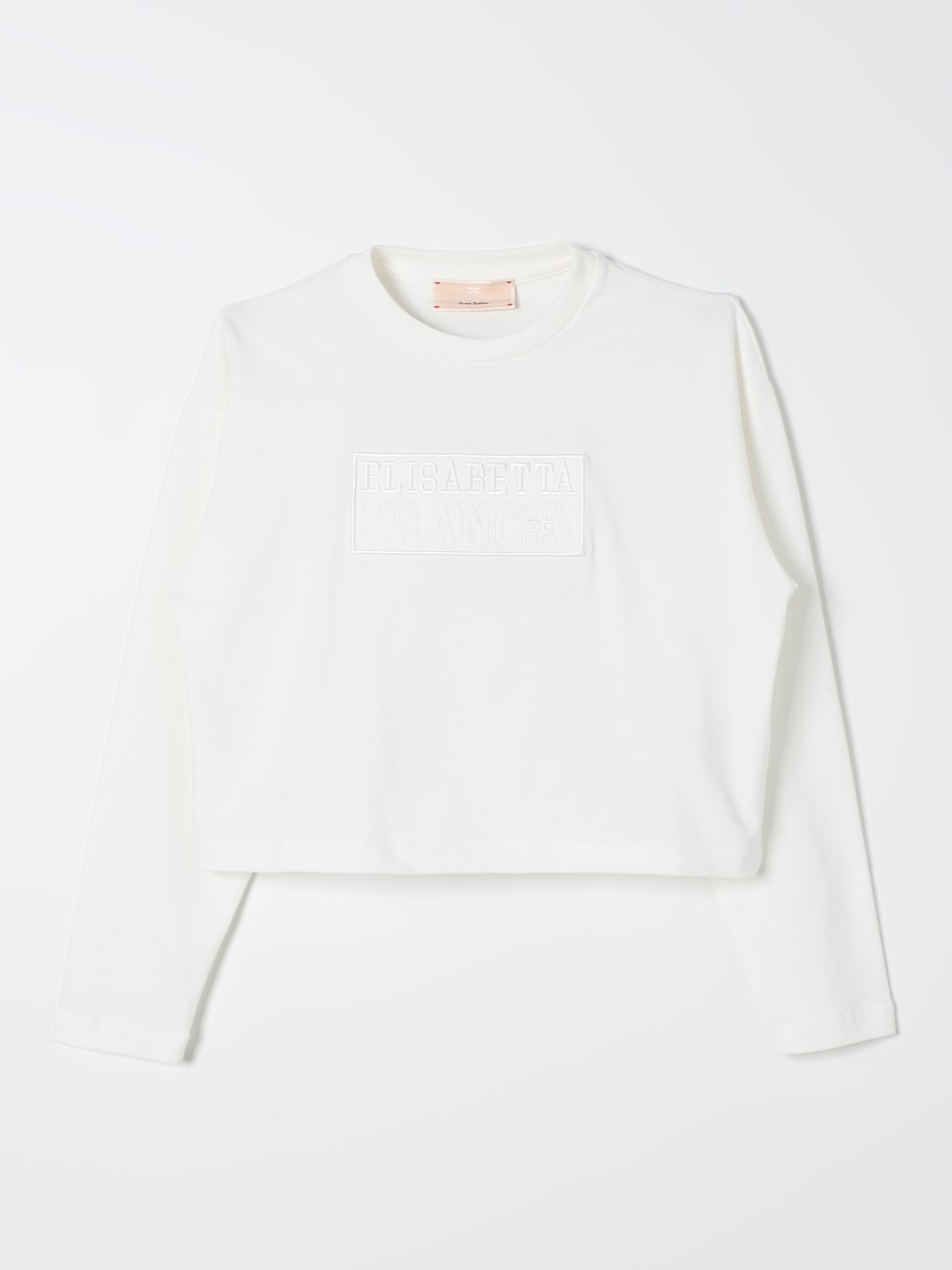 ELISABETTA FRANCHI LA MIA BAMBINA T-SHIRT: T-shirt Elisabetta Franchi La Mia Bambina in cotone con logo , Panna - Img 1