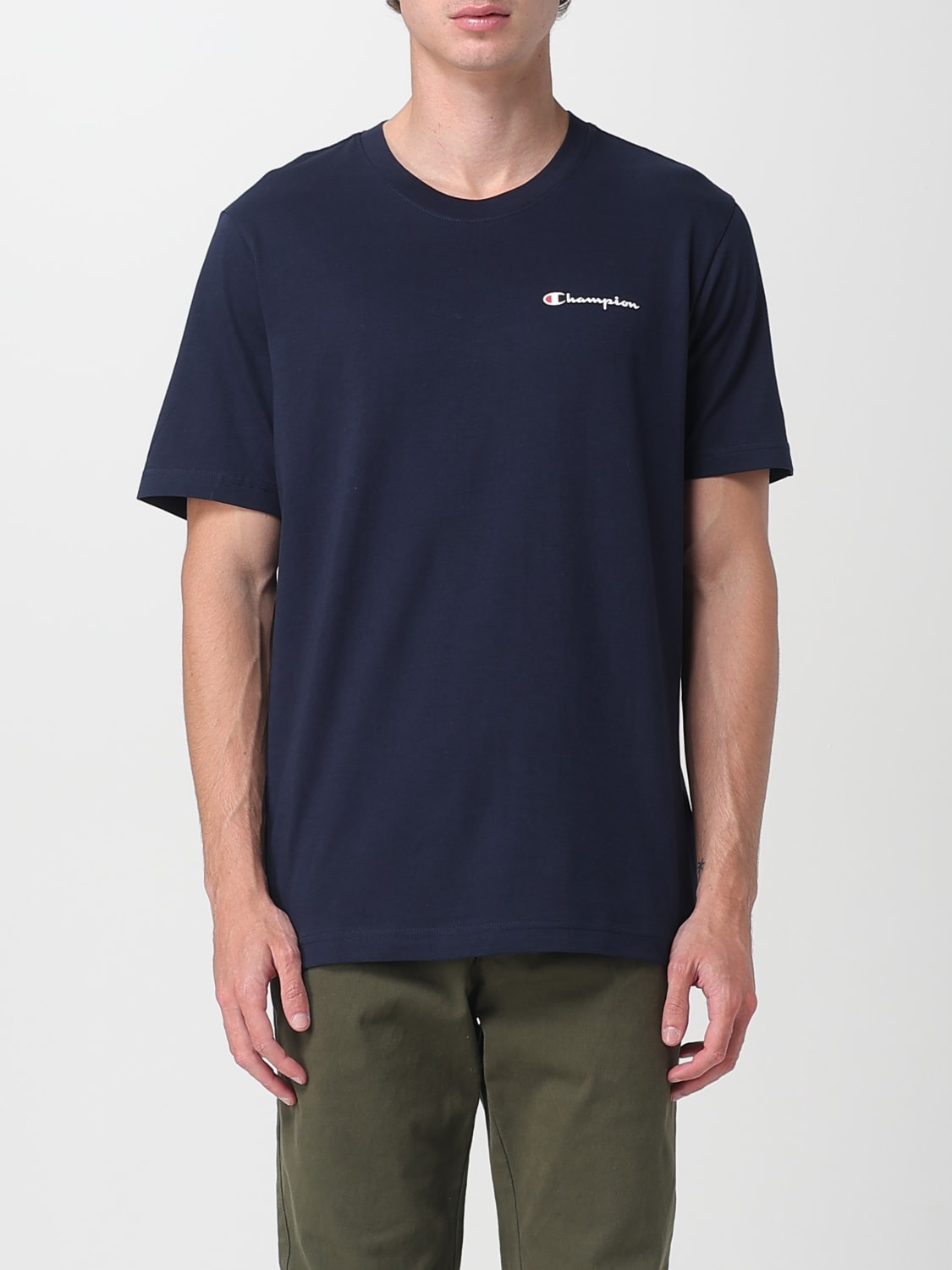 CHAMPION T-SHIRT: T-shirt con logo Champion, Blue - Img 1